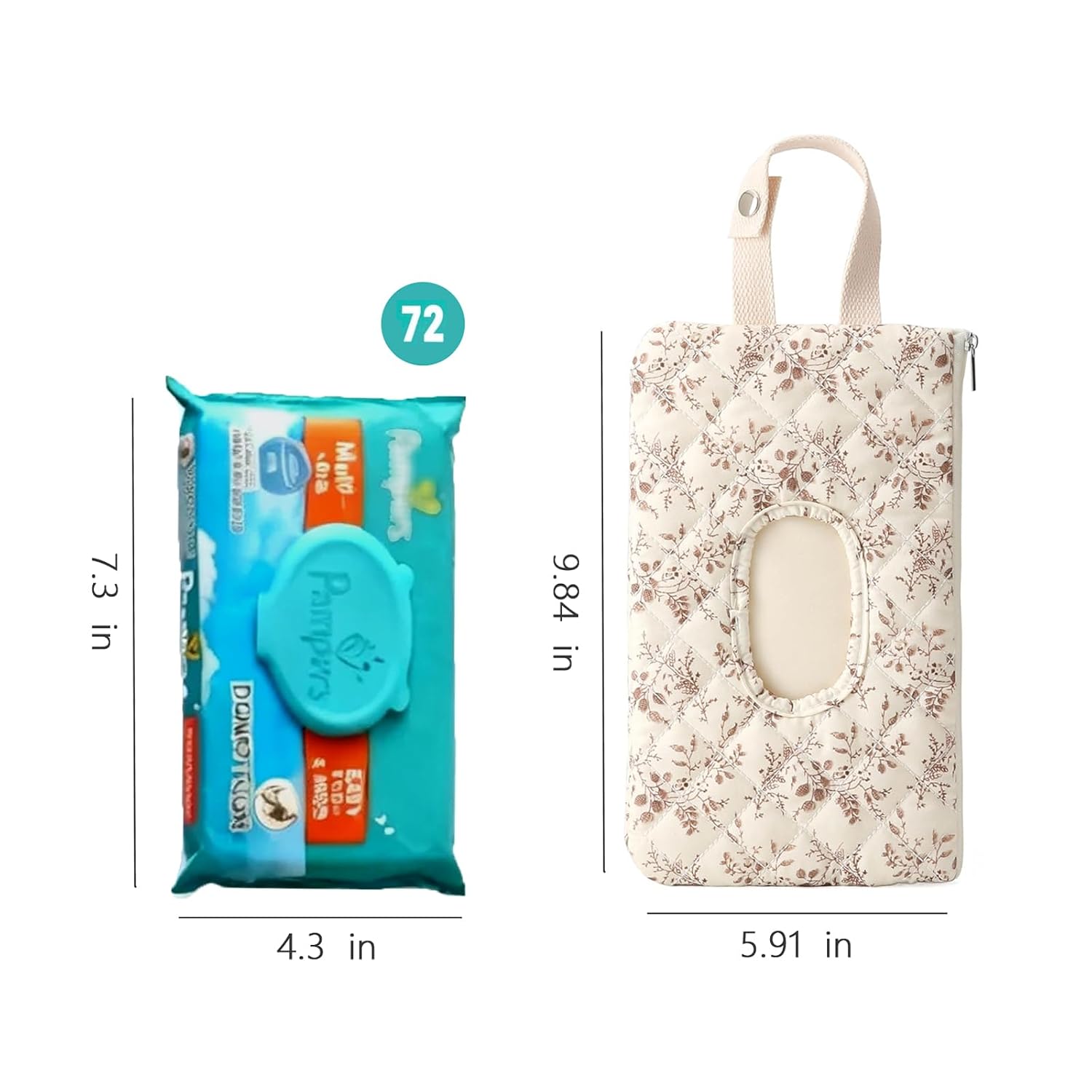 Detalle 2 de Quilted Baby Wipe Holder 9.84 x 5.91 x 0.79 Inches