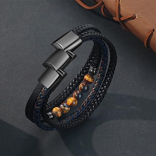 Detalle de Bracelet Pierre Homme en cuir noir - Gkmamrg, 22,5 cm