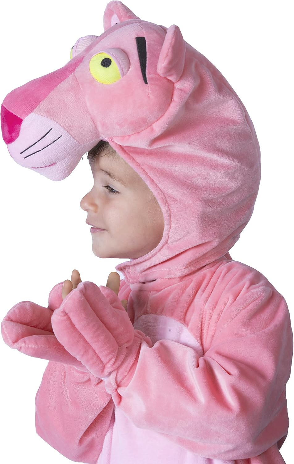 Detalle de Pink Panther pluszowy kostium dziecięcy 5–7 lat z czapką i odpinanym ogonem