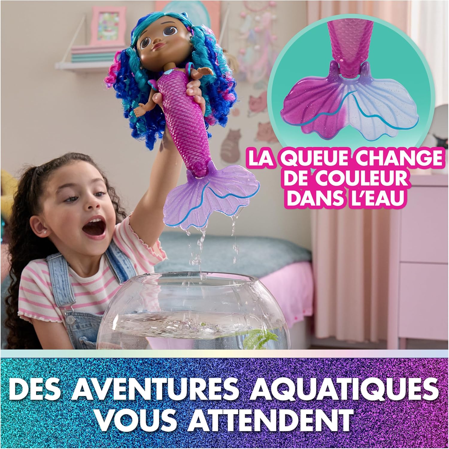 Thumbnail 3 de Gabby et la Maison Magique Le Film : Poupée Sirène Gabby 35 cm avec Sons et Lumières