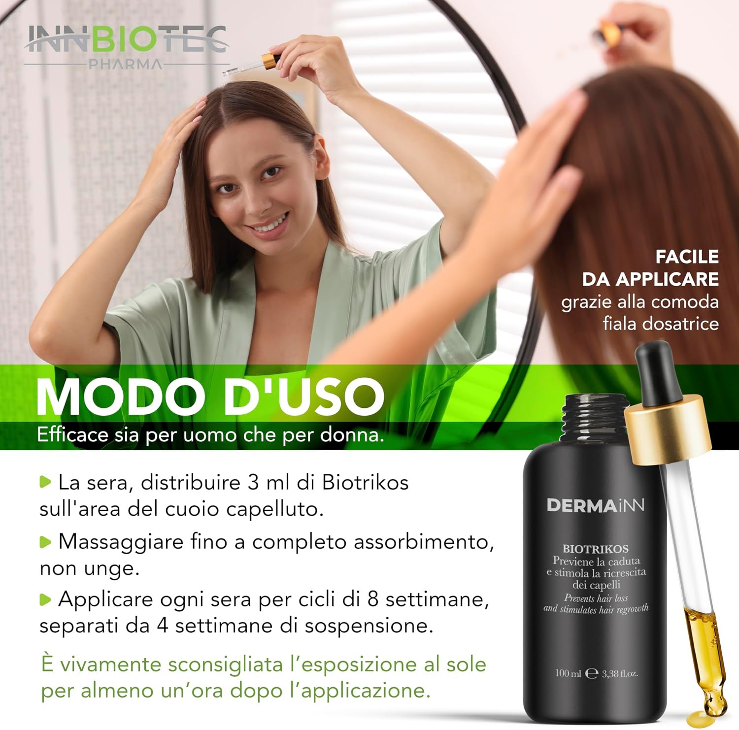 Thumbnail 3 de Biotrikos Siero Anticaduta Capelli e Barba – Lozione notte, fiale dosatrici, crescita e rinforzo