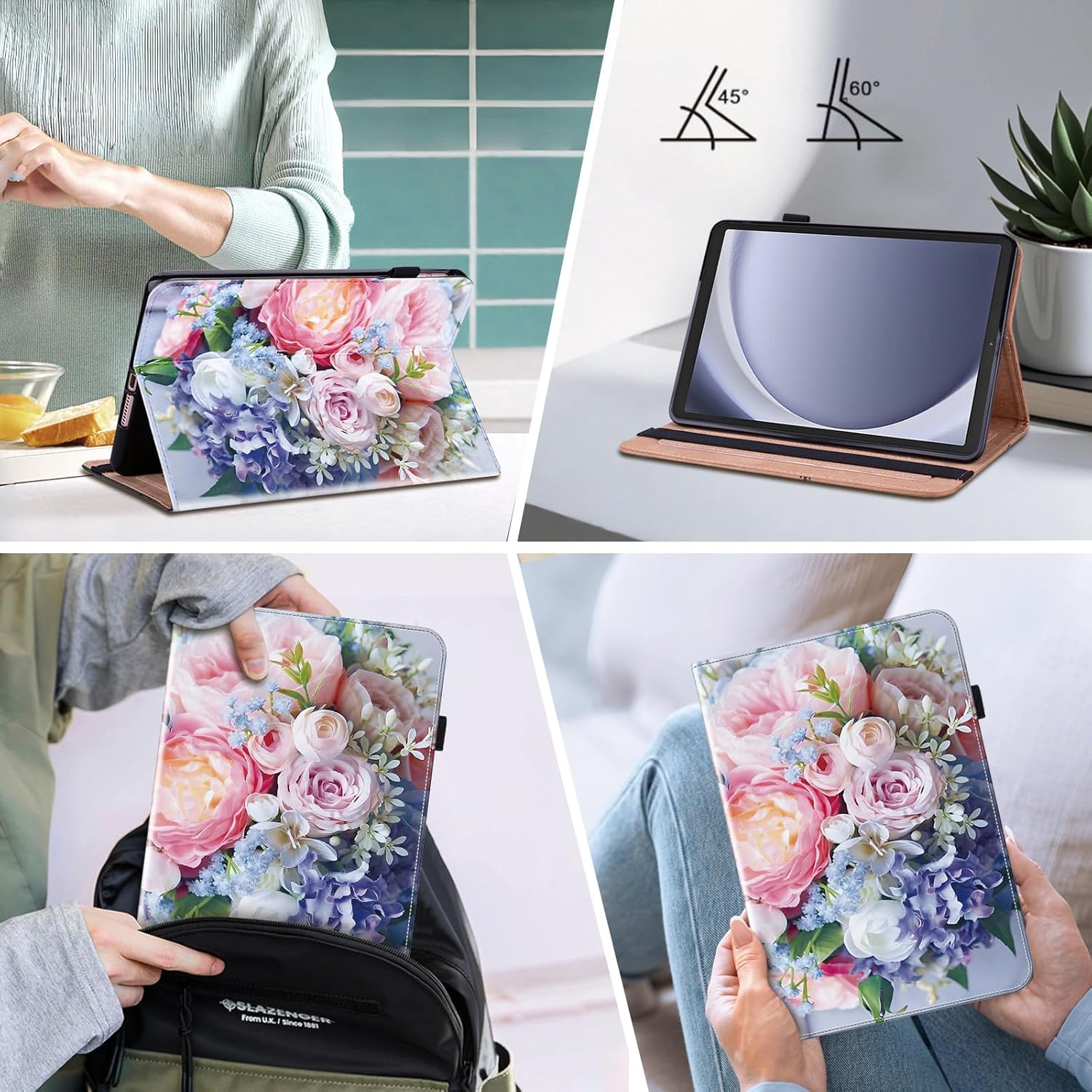 Thumbnail 1 de YiChZhe shockproof case for Honor Pad 9 12.1 inch (2024) with adjustable stand & card holder