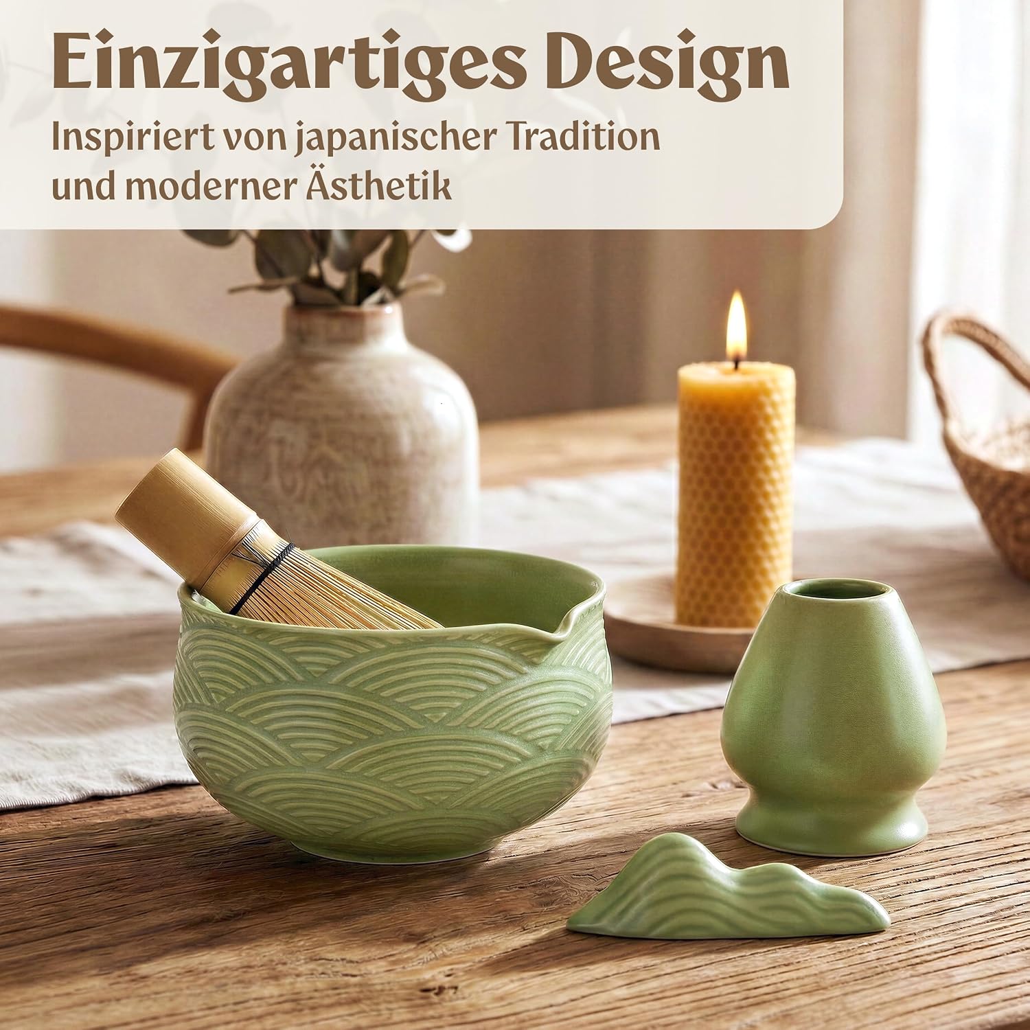 Detalle 2 de EDELHAUS Matcha Set 7-teilig für Zeremonie 🍵