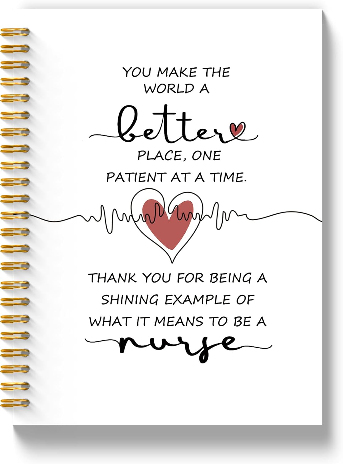 Detalle de ARESGSDGV Nurse Thank You Spiral Notebook, Hardcover, 160 Pages, 5.5 x 8.3 Inch