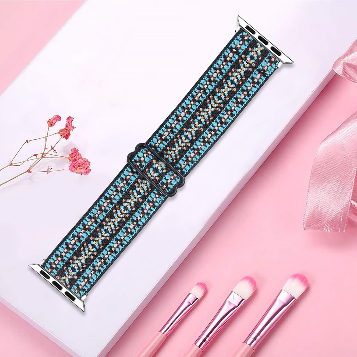 Thumbnail 4 de TRISTRAPS adjustable elastic nylon replacement strap for Apple Watch Ultra 49mm and Series SE/8/7/6/5/4/3 (various sizes)