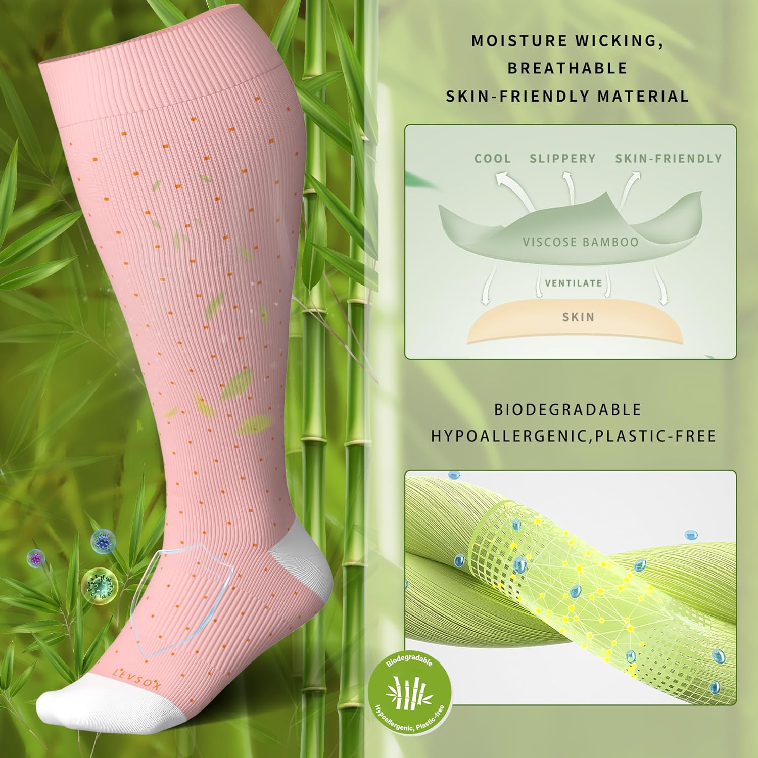 Detalle 2 de LEVSOX Compression Socks 15-20 mmHg