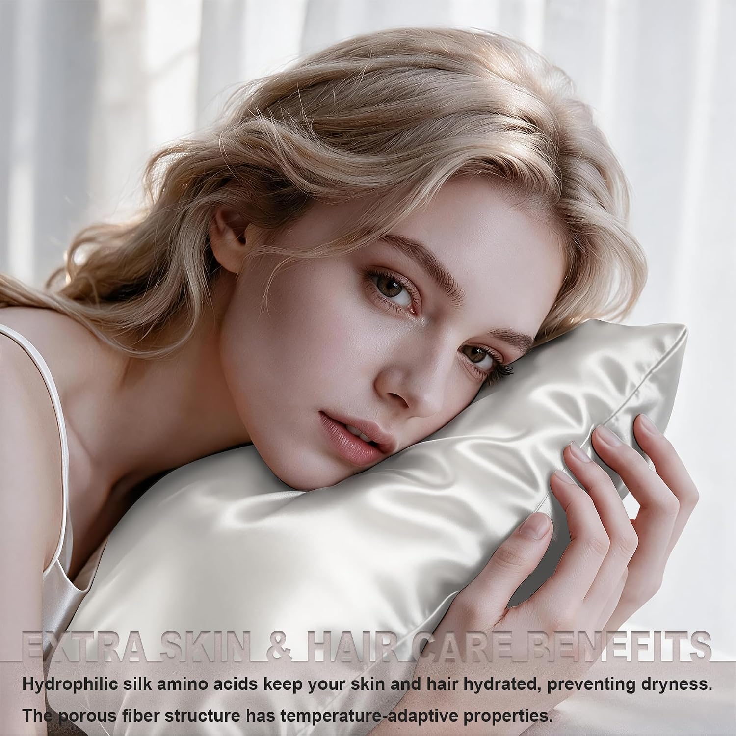 Detalle de LYSHIN Silk Pillowcase, 19 Momme
