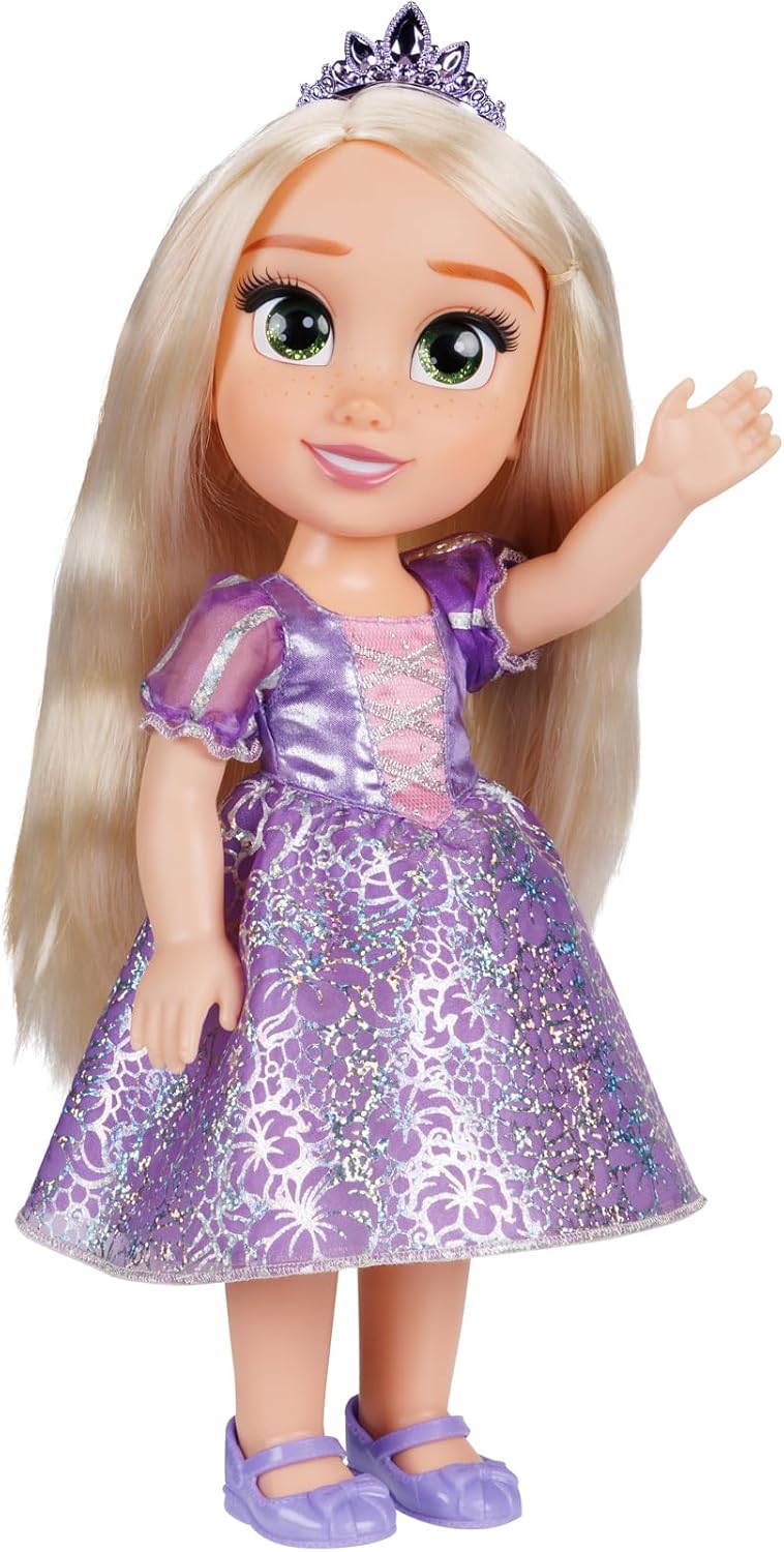 Thumbnail 6 de Disney Princess Mon Amie Rapunzel-docka, 38 cm med silverklänning och borste