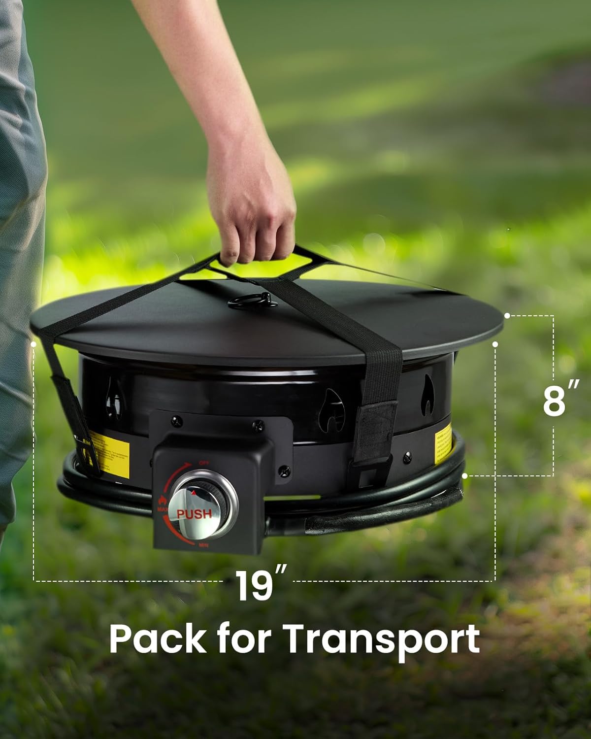 Thumbnail 6 de Ciays 19-inch Propane Fire Pit with Grill