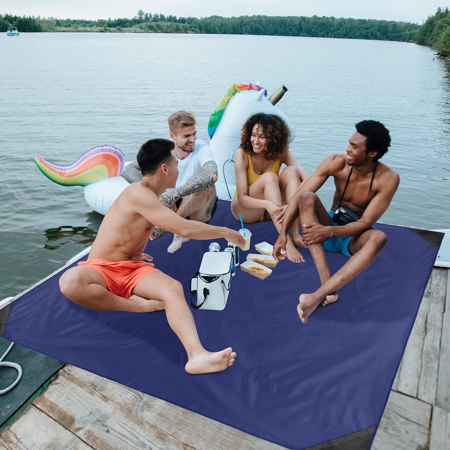 Thumbnail 6 de Odoland Hiking Blanket 180 x 160 cm: a practical waterproof, sandproof ground sheet for 2–4 people