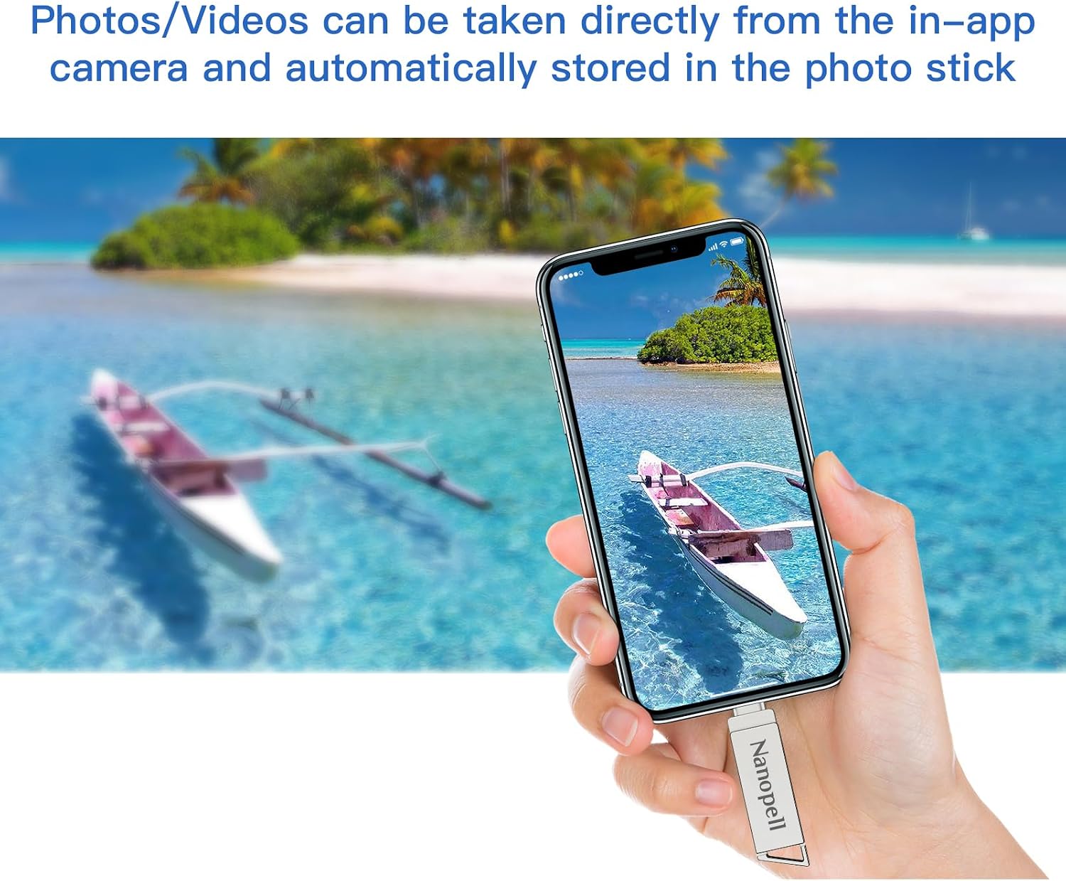 Detalle 2 de Nanopell USB Stick 128GB 3‑in‑1 Speicherstick