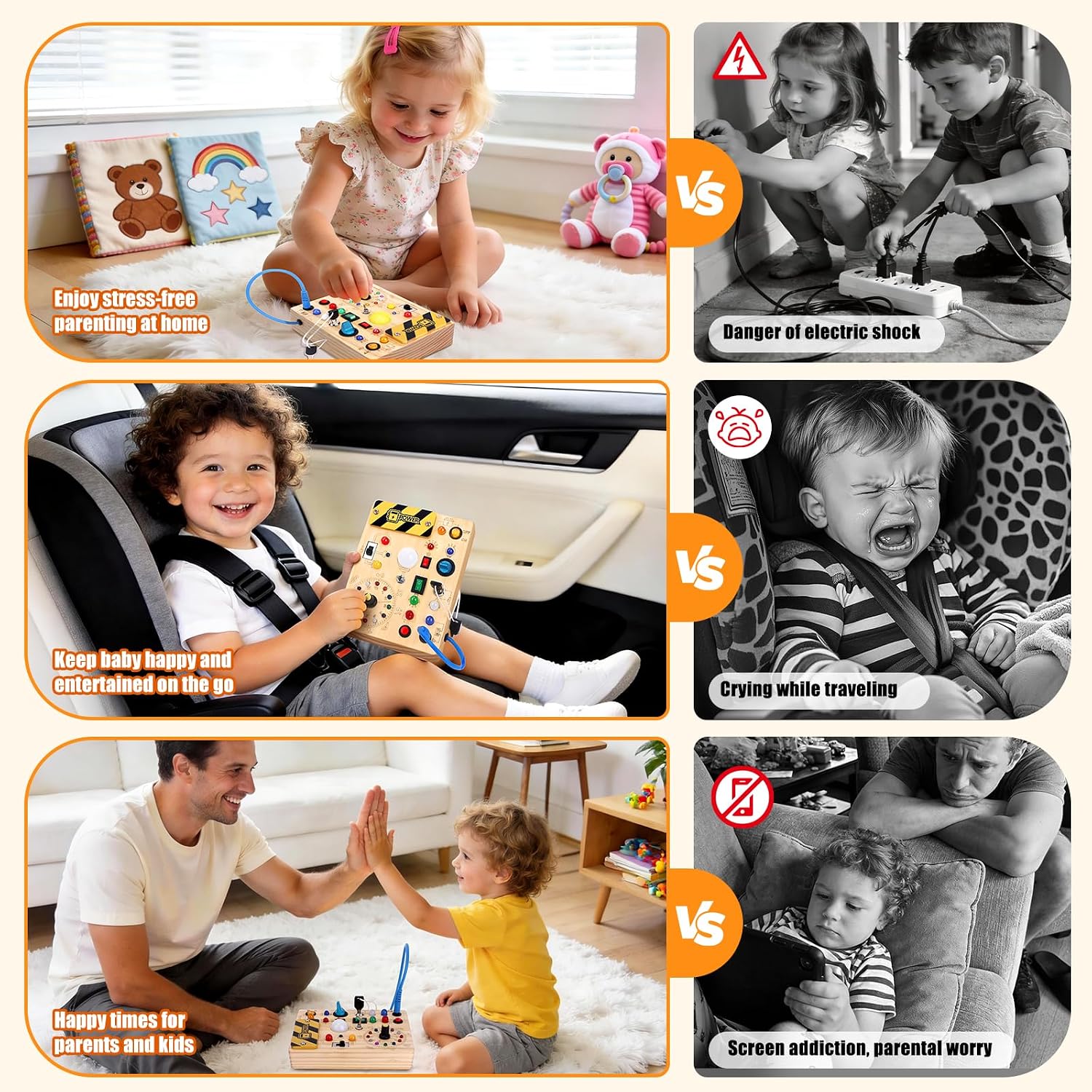 Thumbnail 4 de Konijiwa Busy Board v2: Montessori Sensory Toy for 1–3 Year Olds