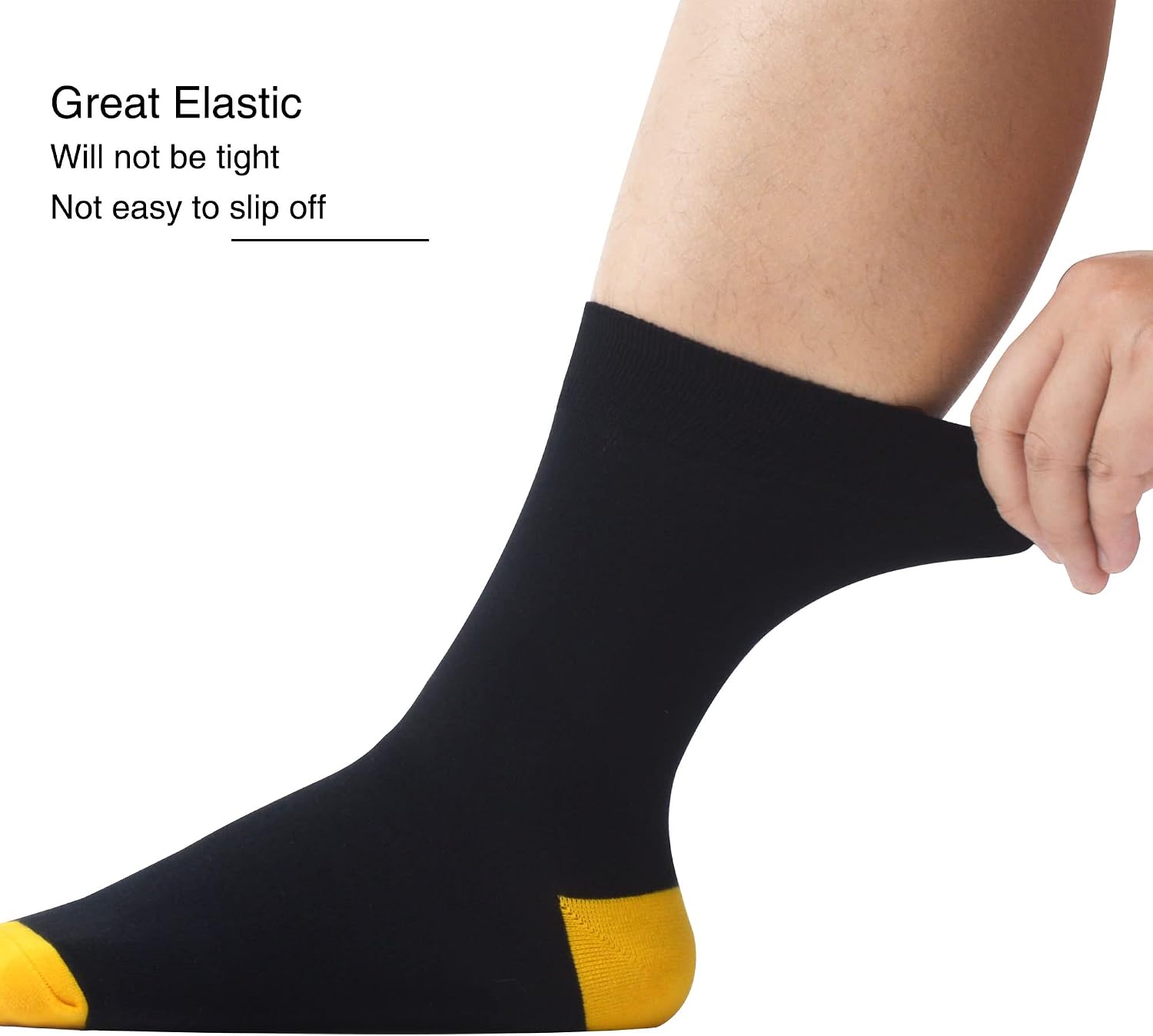 Detalle de WeciBor Men's Bamboo Socks 6/12 Pack: Breathable, Seamless Comfort for Everyday Wear