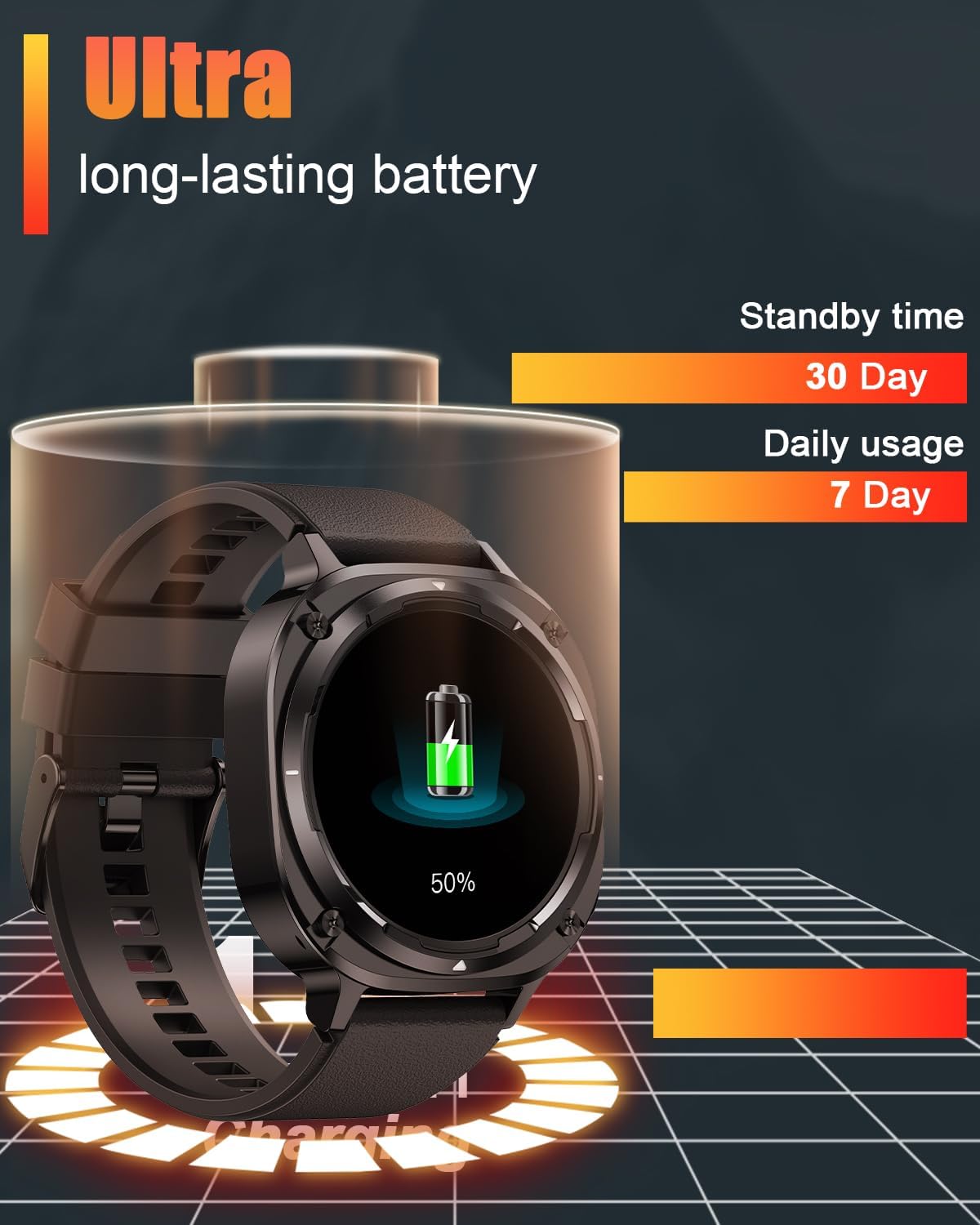 Thumbnail 6 de TIMU Military Smart Watch for Men (Answer/Make Calls) – 1.39" HD Fitness Tracker with Heart Rate, Sleep & 114+ Sports Modes, IP68