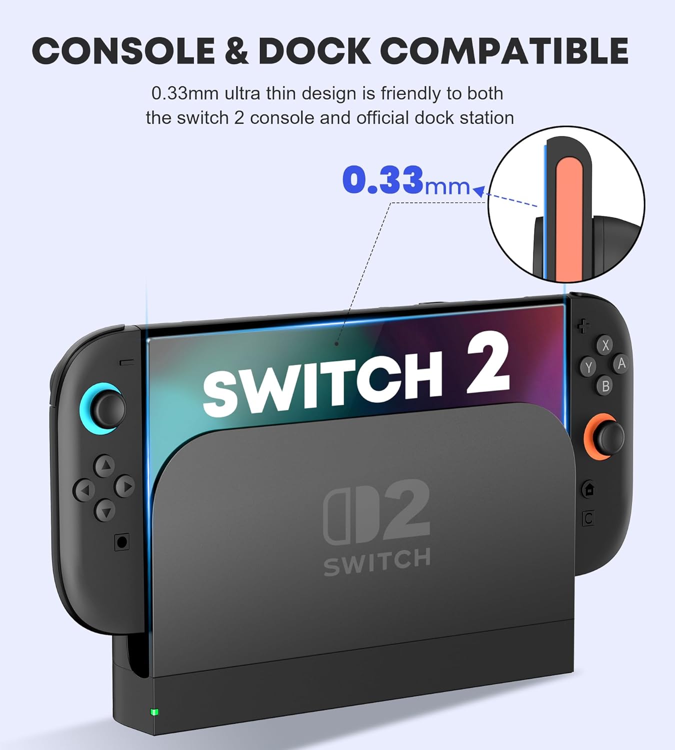 Detalle de HASACOOL Panzerglas für Nintendo Switch 2 – 3er Set mit 9H Härte und Montage-Rahmen