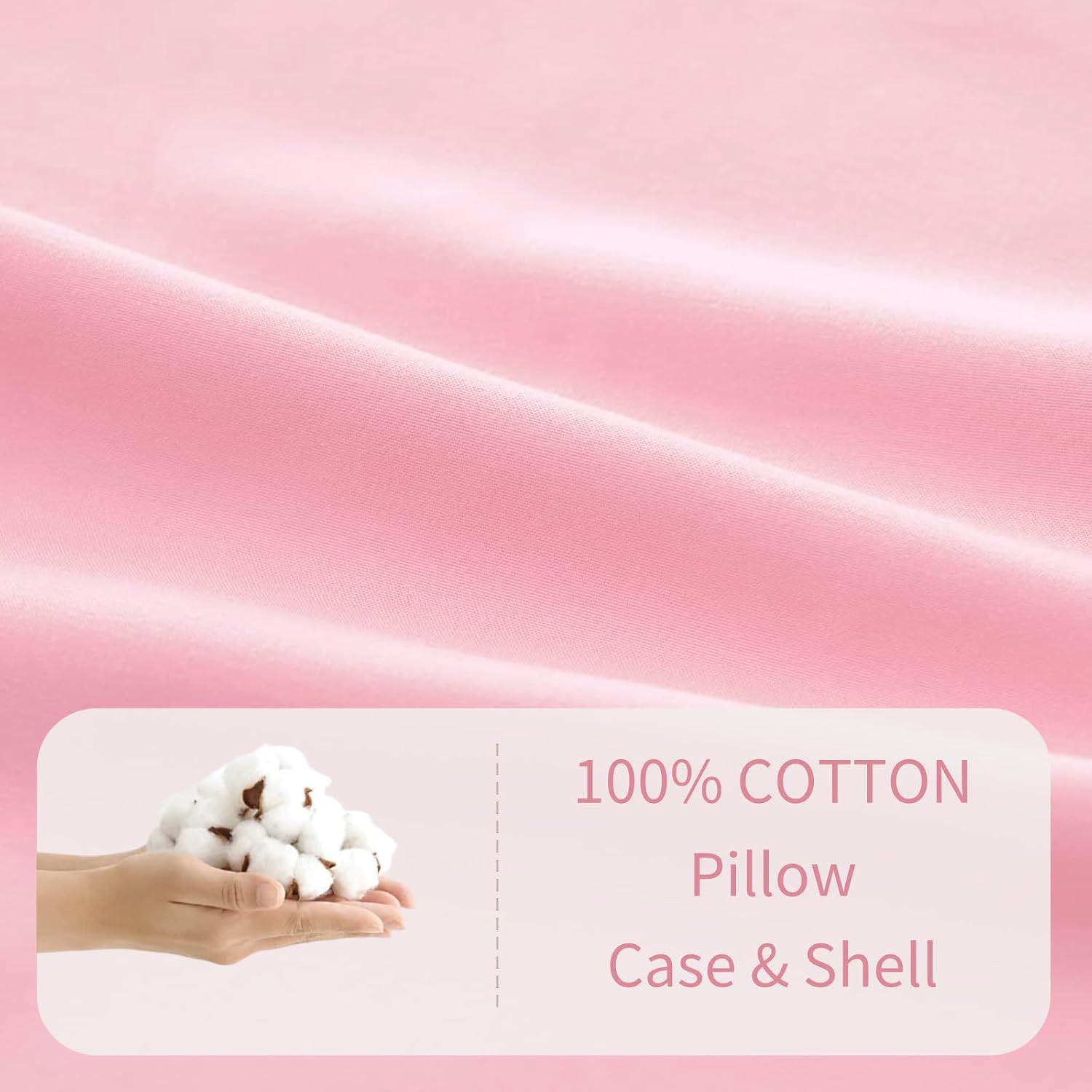 Thumbnail 2 de SeClovers Toddler Pillowcases, 2-Pack, 100% Cotton, Pink, 13 x 18 Inch
