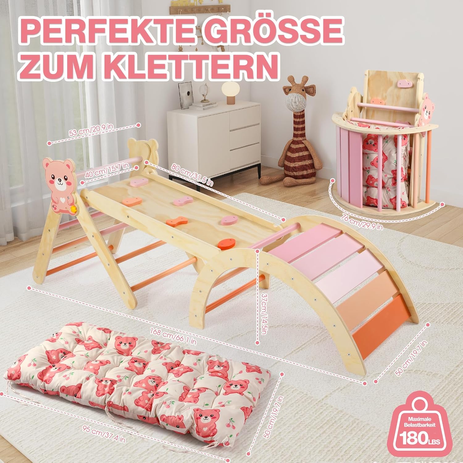 Thumbnail 3 de khlerox 7-in-1 Montessori Kletterdreieck, 65 kg