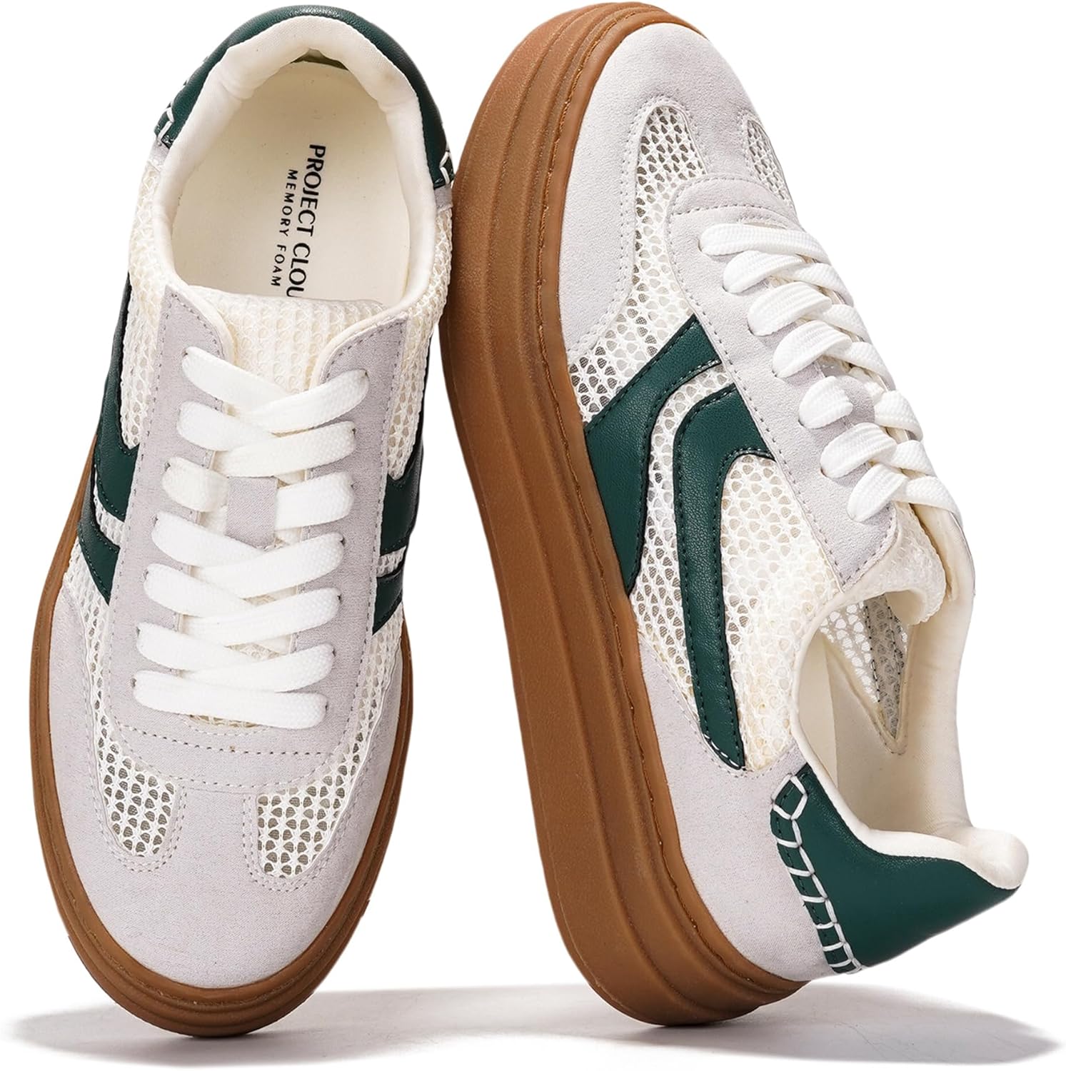 Detalle de Project Cloud Platform Sneakers for Women (Volley) – Lightweight, Memory Foam Comfort with Non-Slip Sole