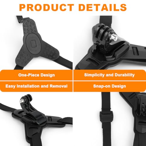 Detalle 2 de Adiwo Fascia da Testa per Action Cam – Supporto imbracatura stabile e versatile