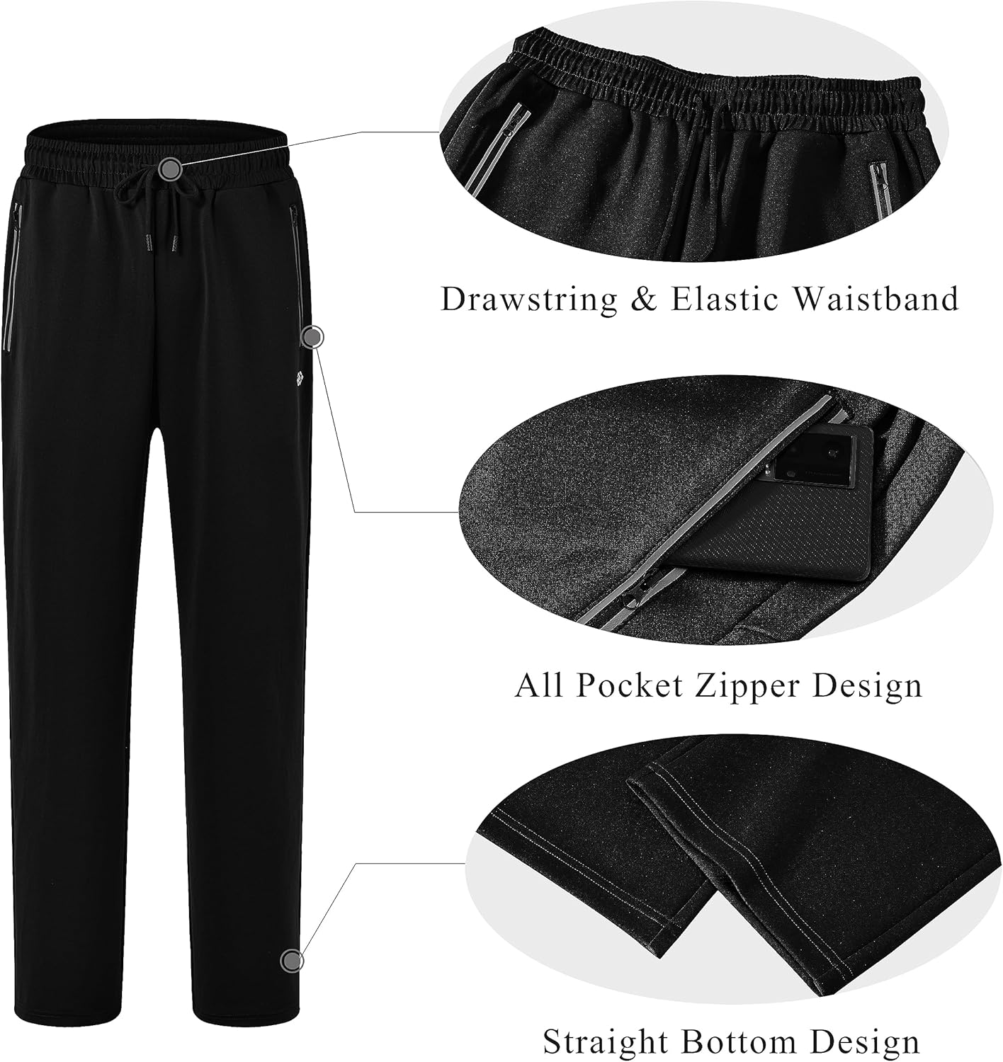 Thumbnail 4 de Survêtement homme AjezMax 2 pièces manches longues, polyester léger avec fermeture éclair