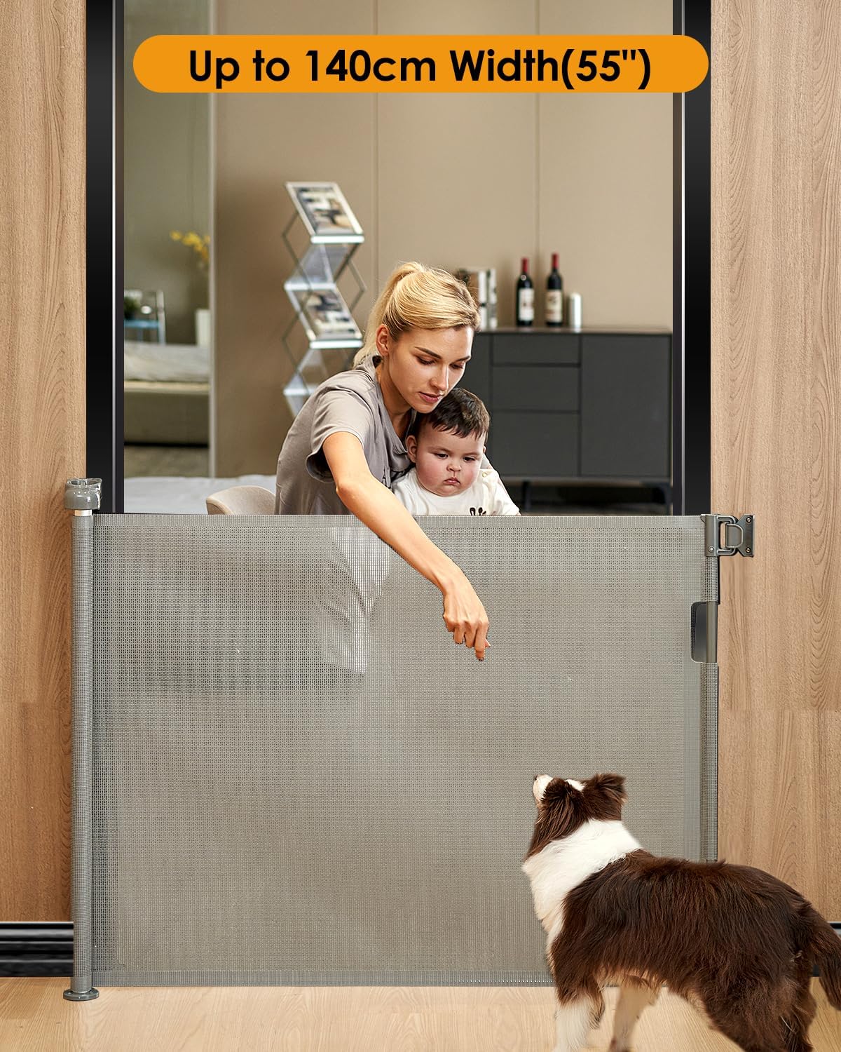 Thumbnail 1 de derimkcoa Retractable Stair Gate 86cm tall