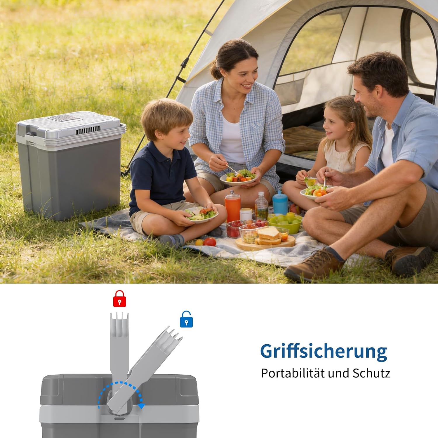 Detalle de TOOHUB 32L Kühlbox – effiziente Thermoelektrik für Camping, Auto und Zuhause
