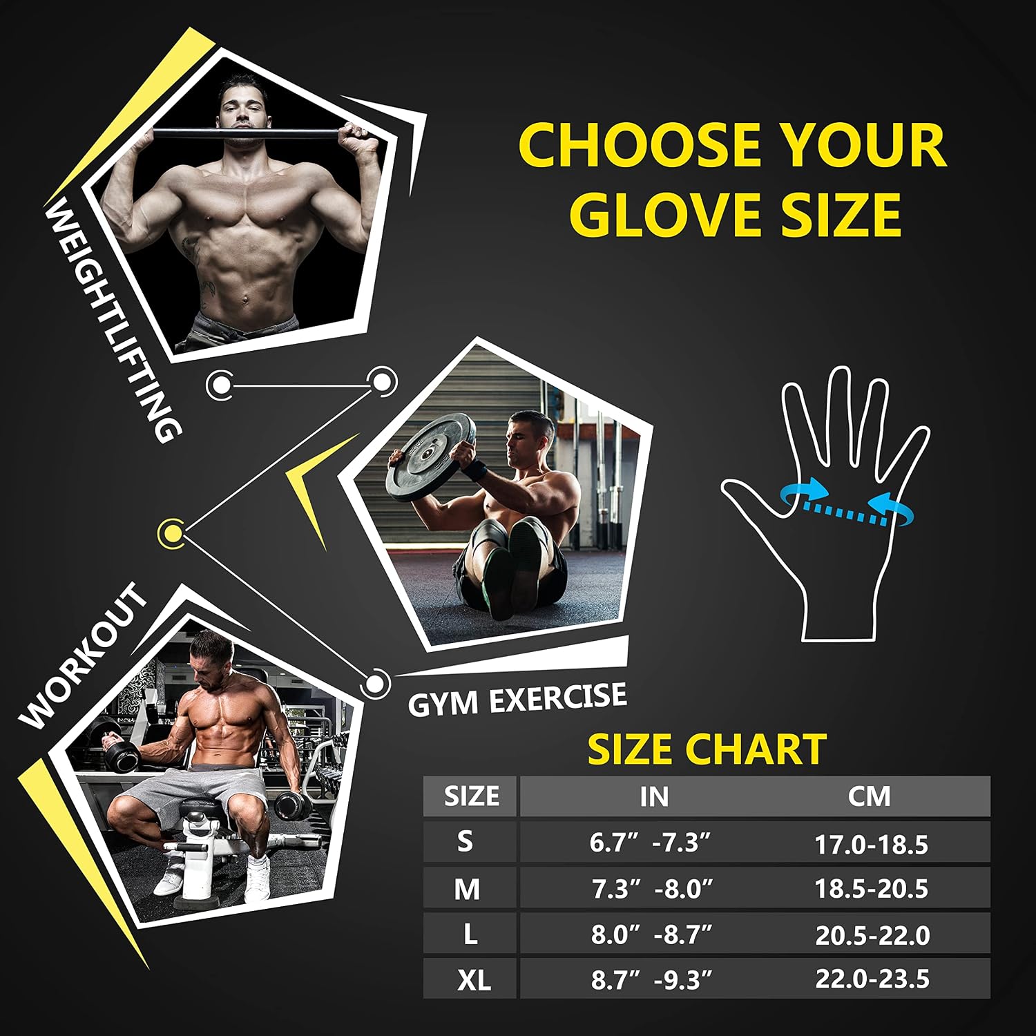 Thumbnail 5 de ihuan full finger workout gloves xl Full-Finger Weightlifting Gloves with Wrist Wraps