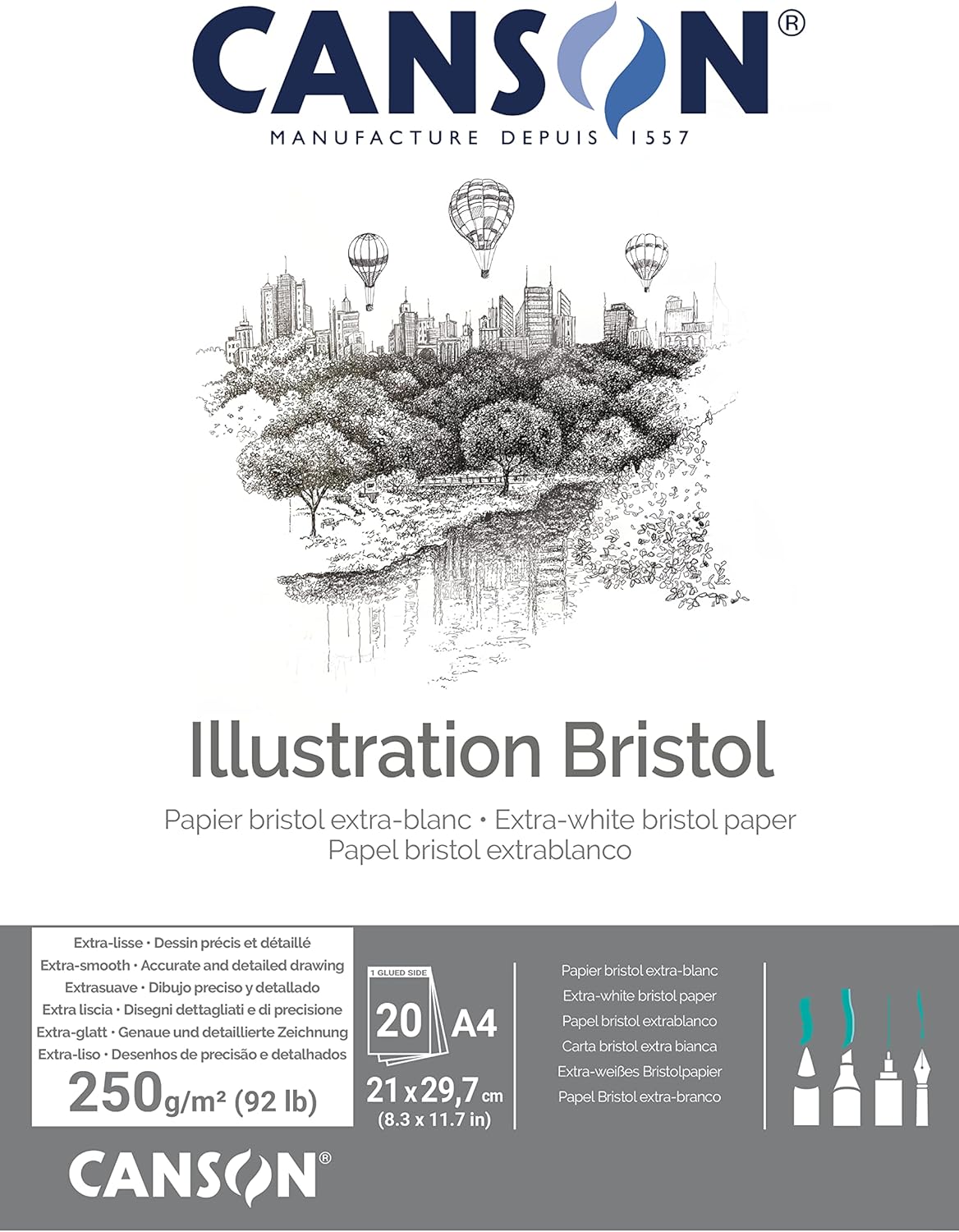Thumbnail 4 de Canson Illustration Bristol Extra-blanc A3 (250 g/m²) — Bloc de 20 feuilles