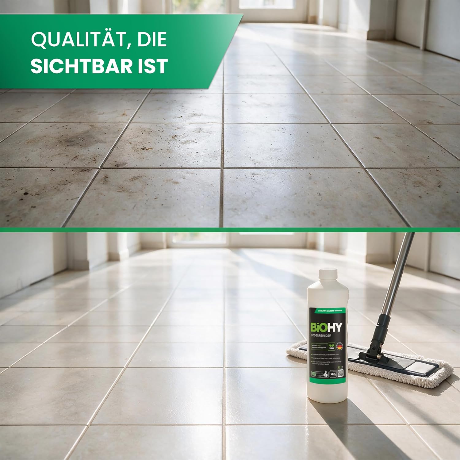 Detalle de BIOHY abg-1569 vloerreinigerconcentraat, 1 liter, citroengeur