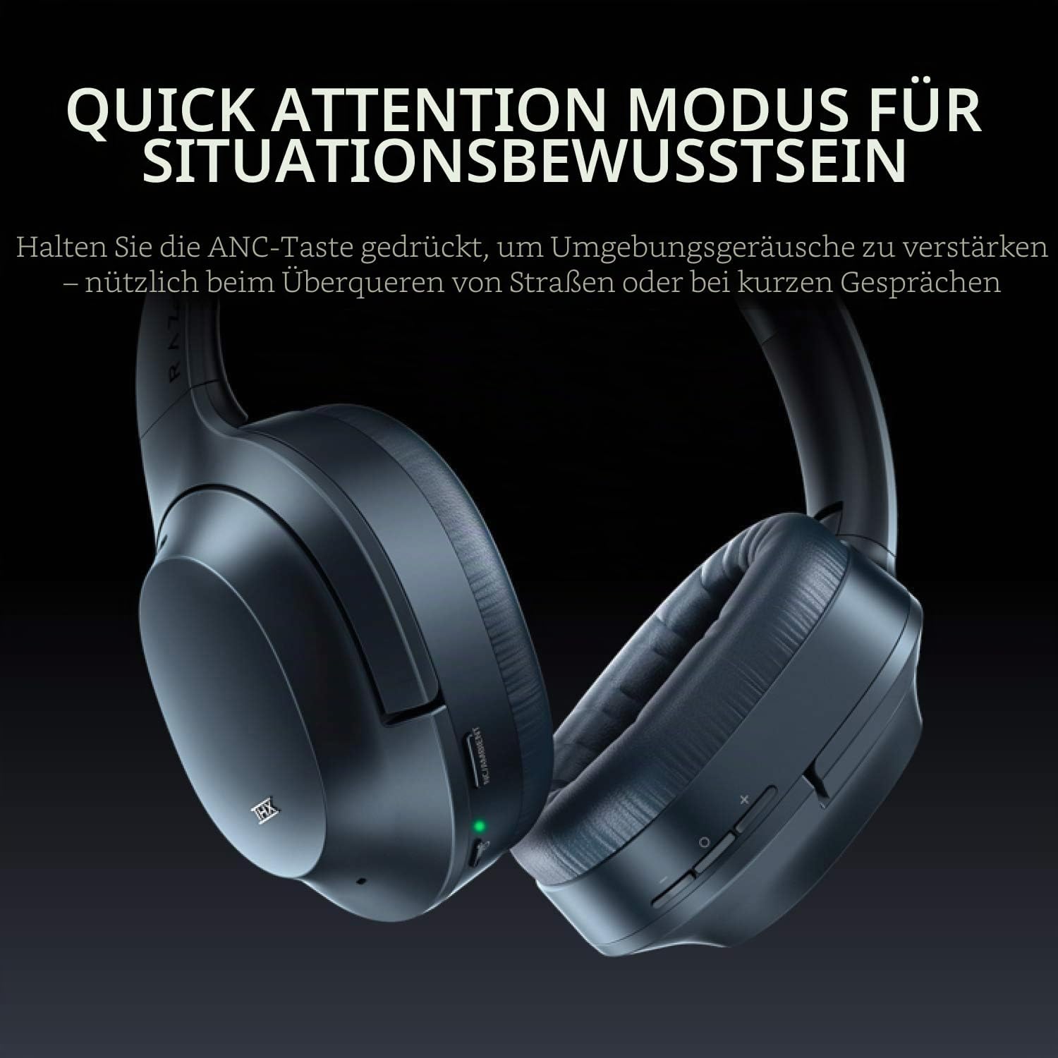 Thumbnail 2 de Razer Opus: Kabelloser Kopfhörer mit THX-Zertifikat und ANC