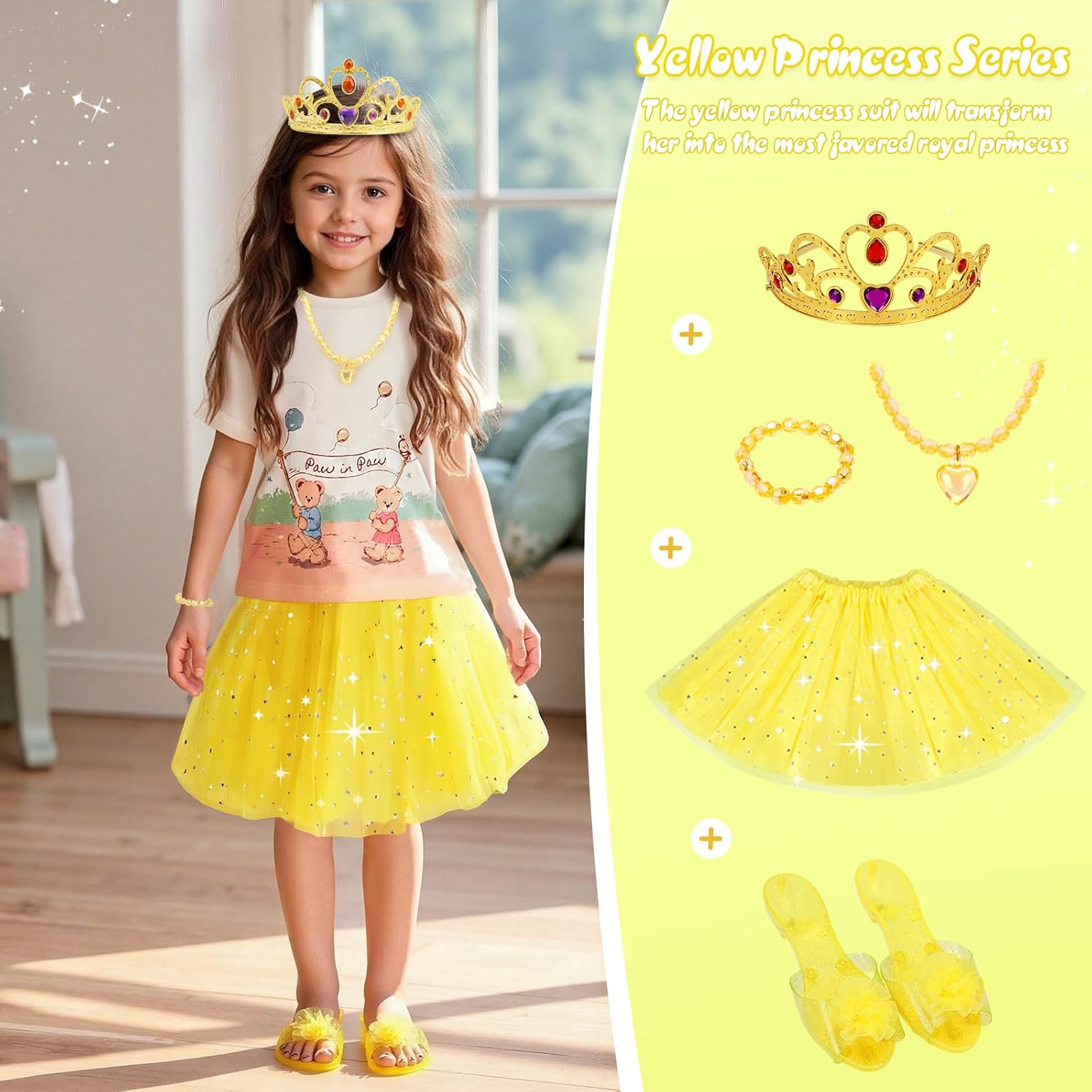 Detalle 2 de MELAND Princess Dress Up Shoes 3-set for 3โ6 yrs ๐