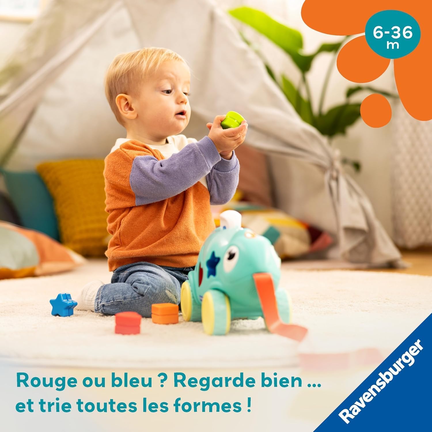 Thumbnail 2 de Ravensburger Play+ Mon caméléon lumineux des formes et des couleurs (version française) – jeu bébé dès 1 an