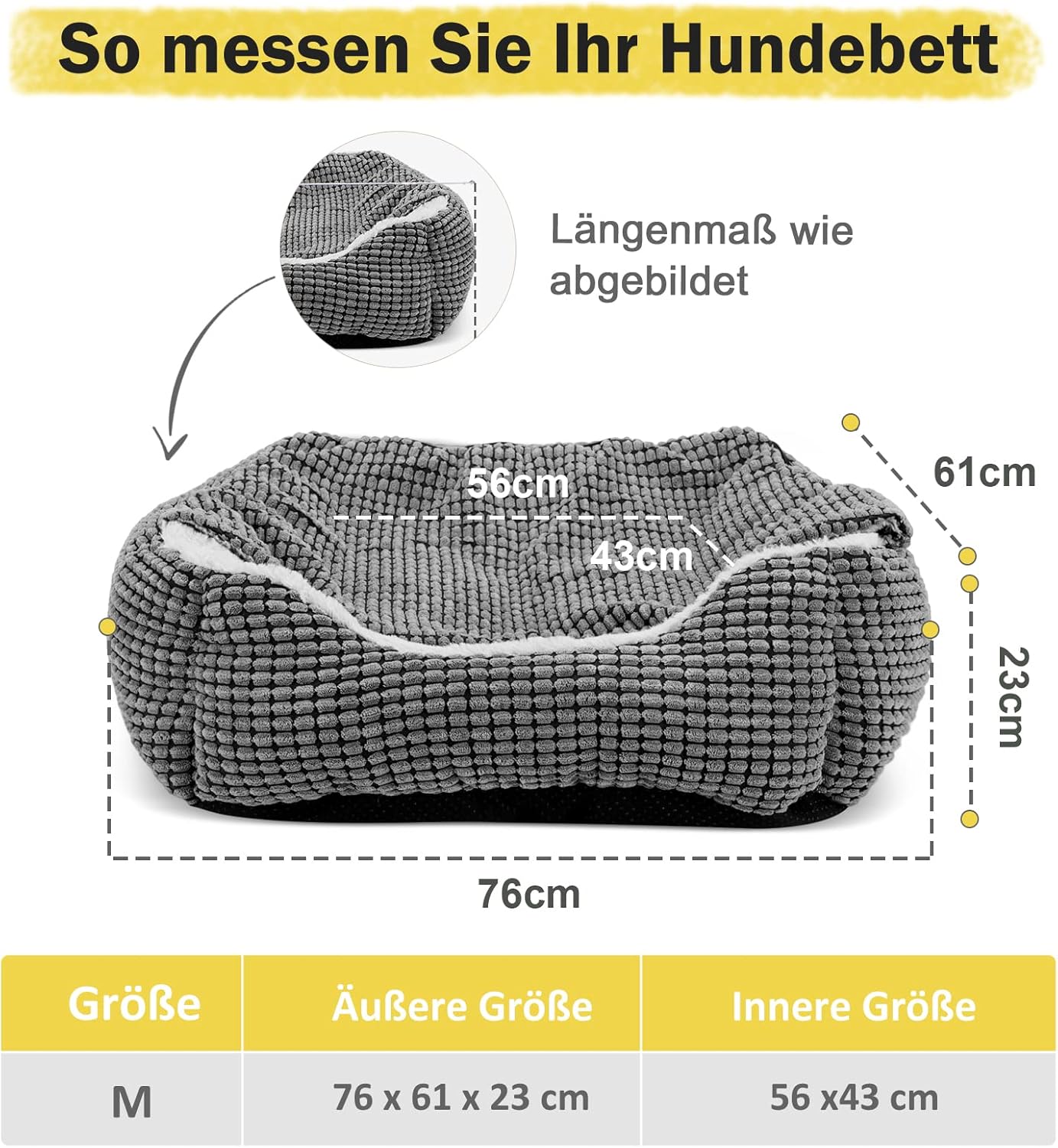 Thumbnail 5 de JOEJOY Cuscino Grande Cuccia Interna 76x61x23 cm