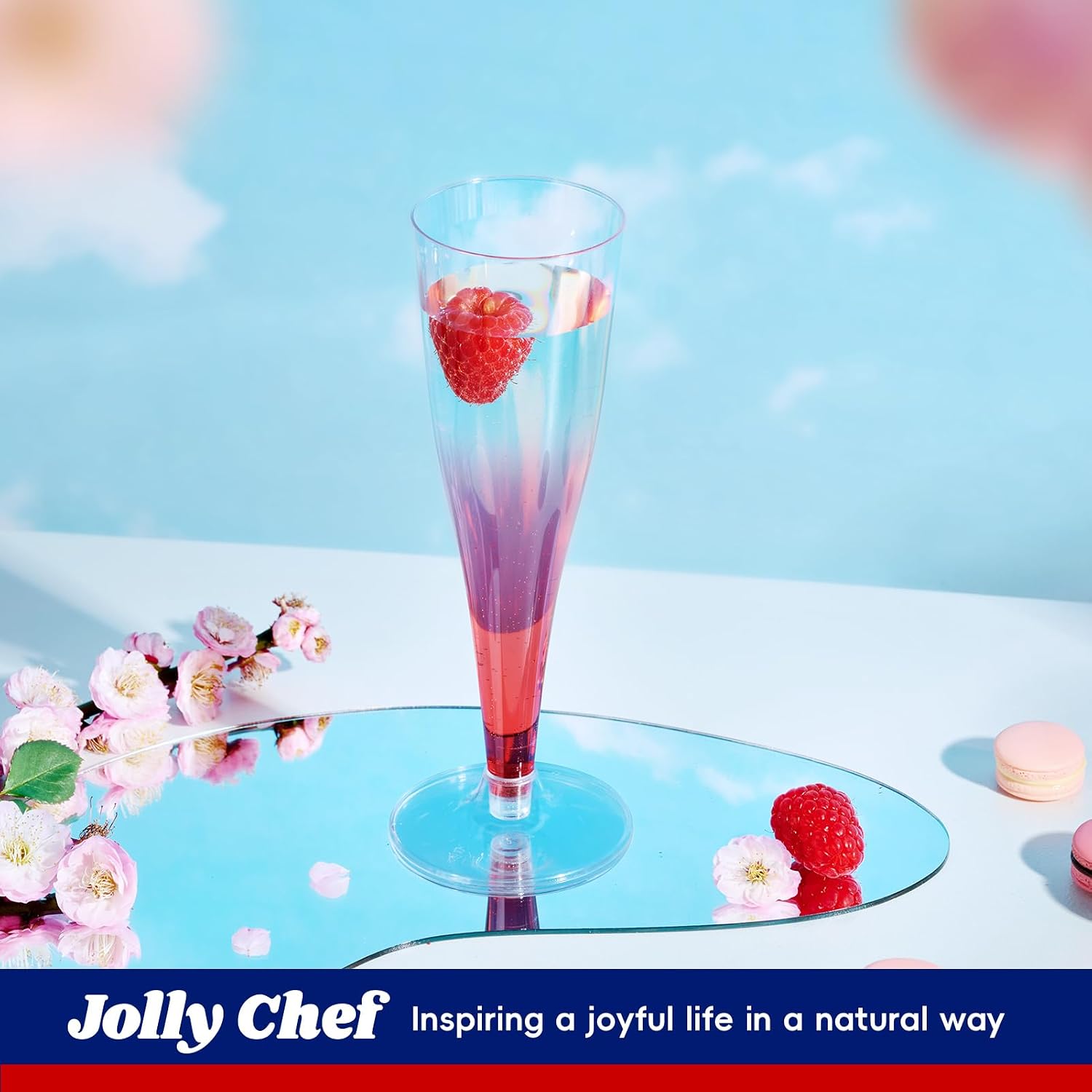 Thumbnail 6 de JOLLY CHEF 100 Pack Plastic Champagne Flutes with 4.5 oz Capacity