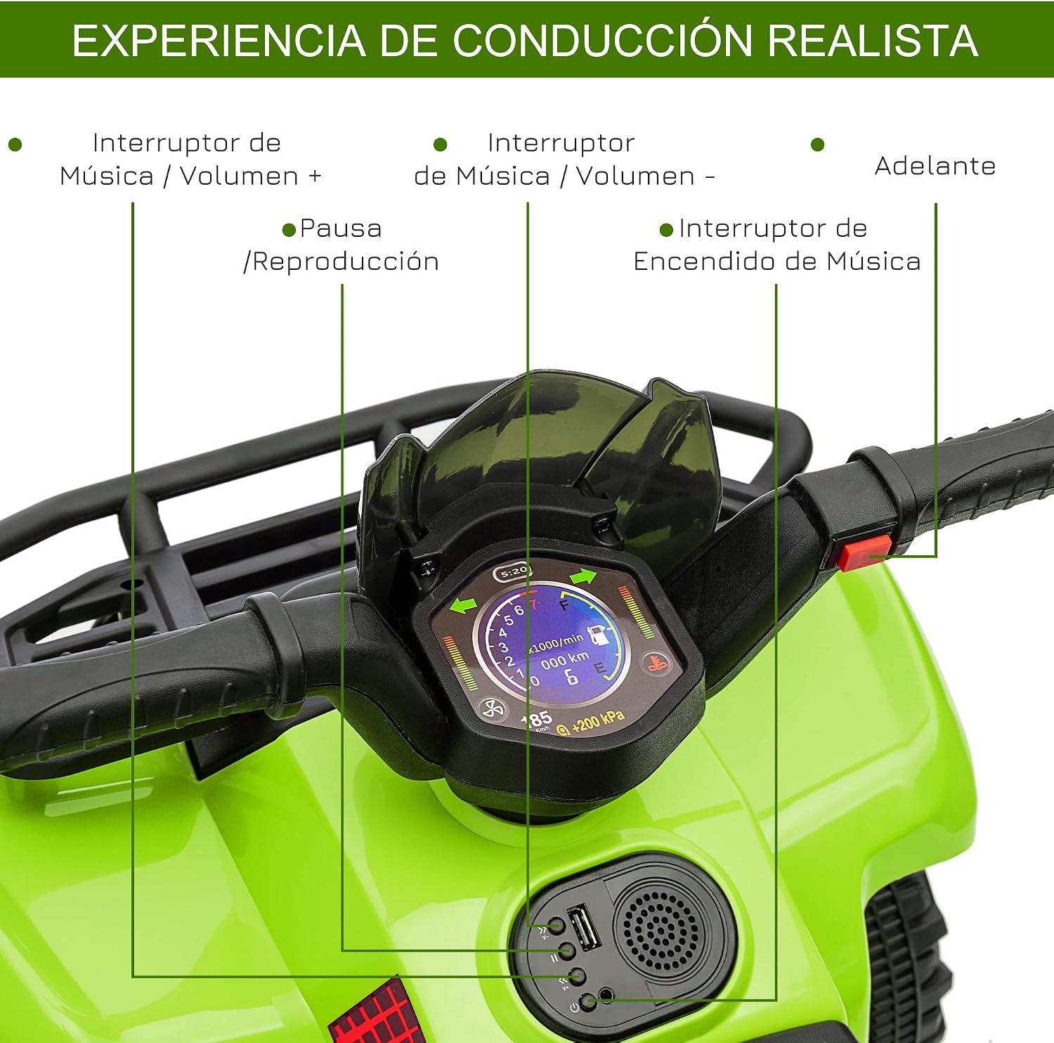 Thumbnail 5 de HOMCOM Quad Eléctrico 6V para niños