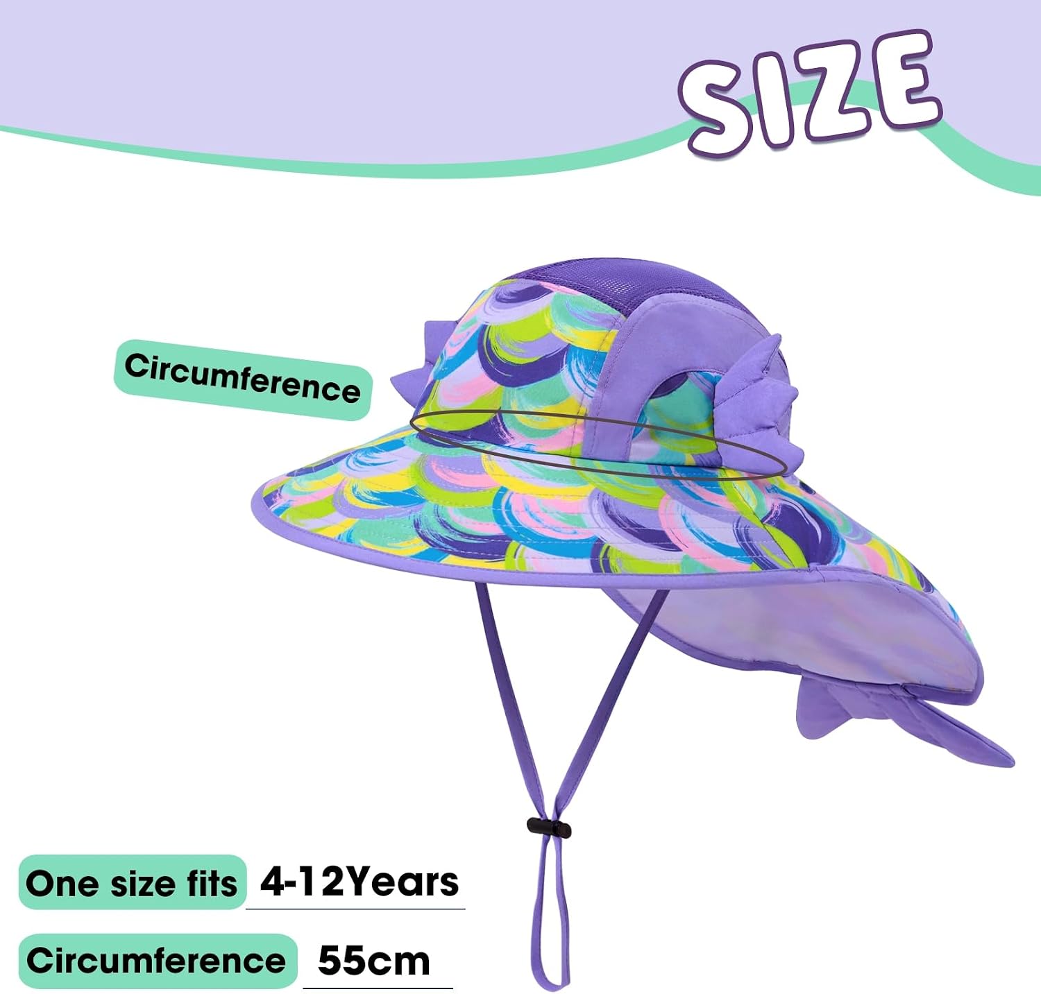 Detalle de WAWSAM Kids Sun Hat: Unicorn Bucket Hat with UV Protection for Girls (4–12 years)