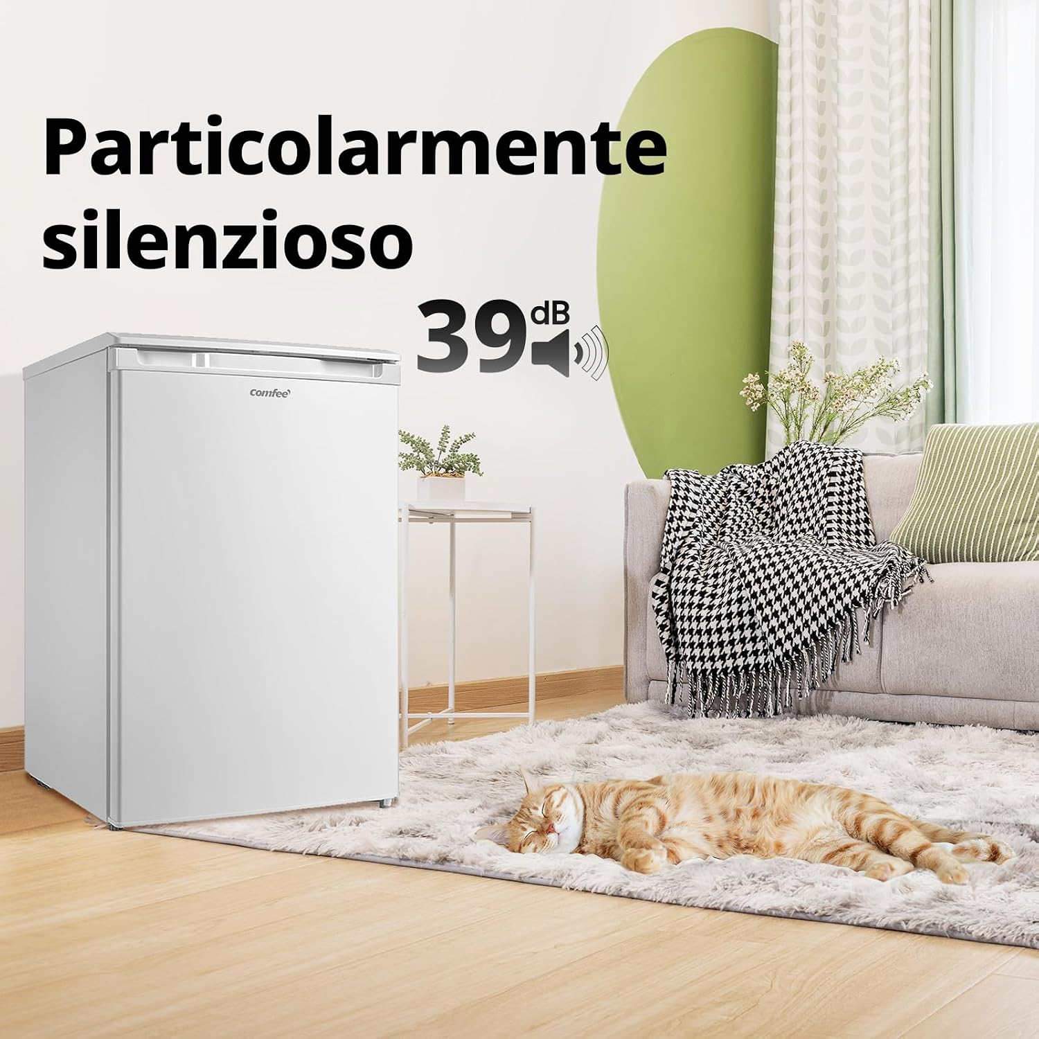 Detalle de COMFEE' RCU83WH3EU(E) Congelatore Verticale 88L: silenzioso, pratico e versatile