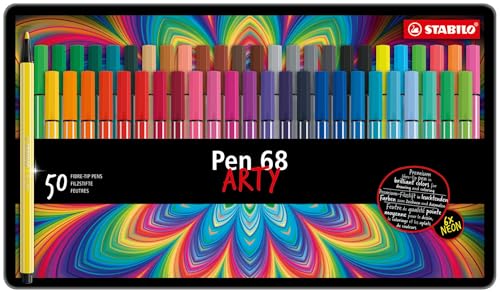 Thumbnail 1 de STABILO Pen 68 Premium: Estuche Metálico con 50 ✅