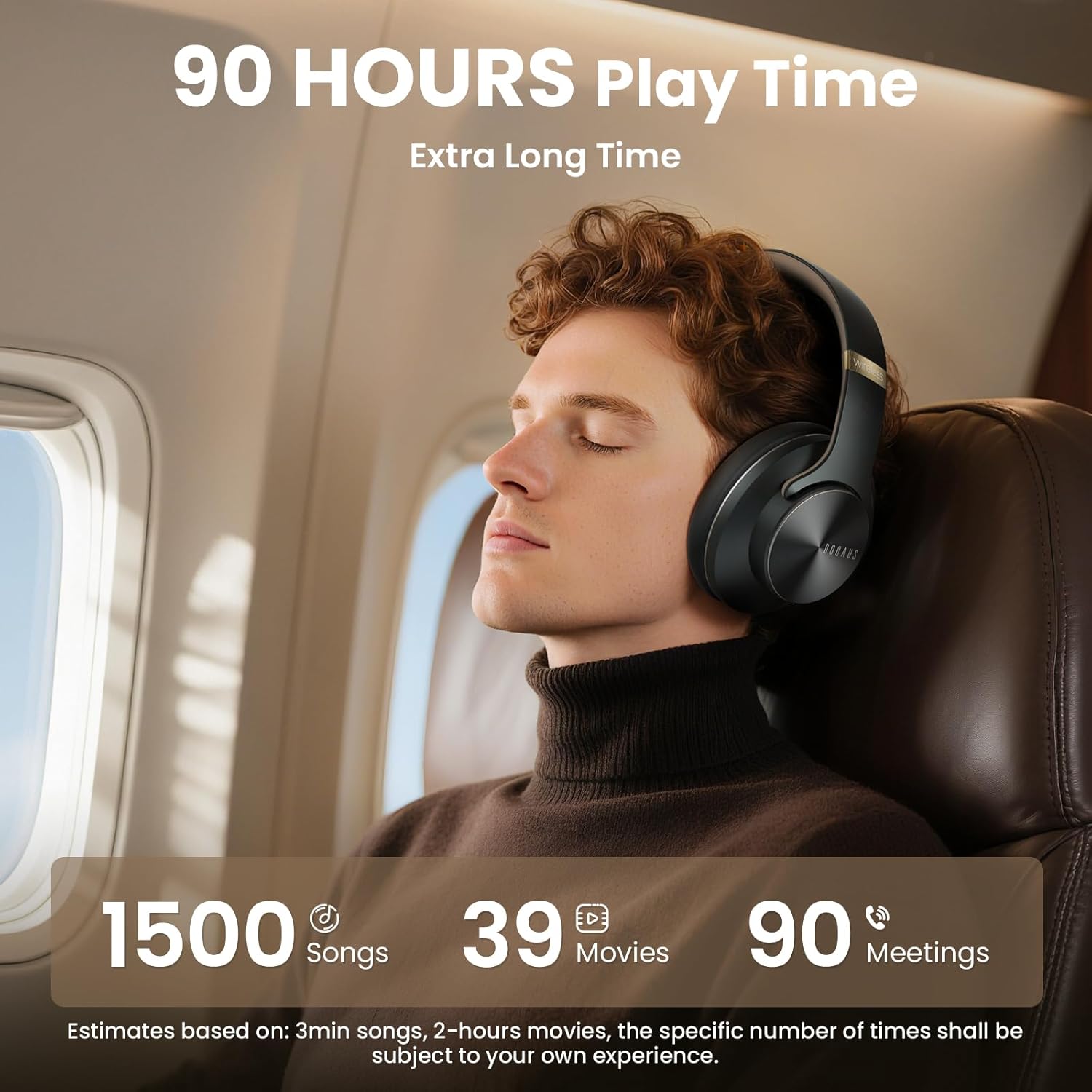 Detalle 2 de DOQAUS Bluetooth Headphones 90 hrs playback
