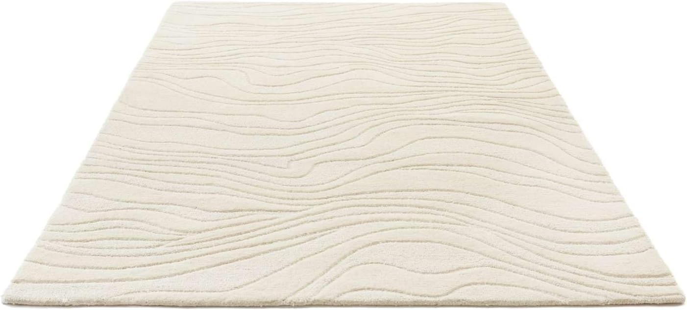 Thumbnail 1 de RugVista Marble Rug, 120 x 180 cm, White Wool and Cotton, Medium Pile