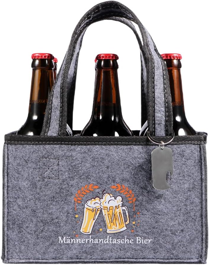 Detalle de KHstylehoo Männerhandtasche Bier 6 Flaschen