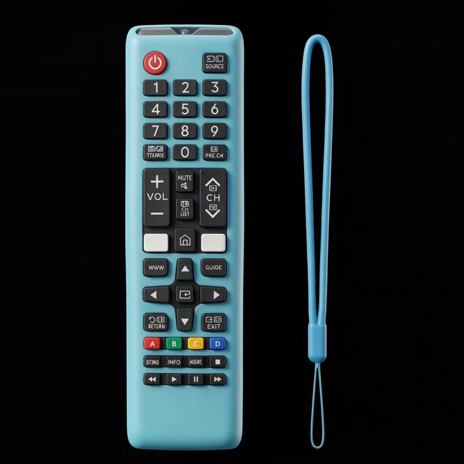 Detalle 2 de Protective Silicone Remote Cover for Samsung TV Remote AA59-00741A / AA59-00786A / BN59-01175N – Shockproof, Washable