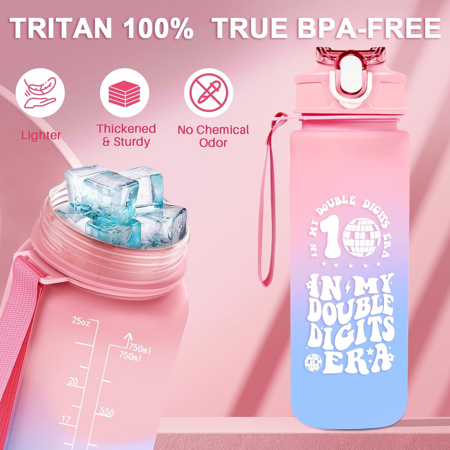 Thumbnail 2 de Awfrky 7-Piece 10th Birthday Gift Set for Girls (Tumbler, Pearl Necklace, Cosmetic Bag & more)