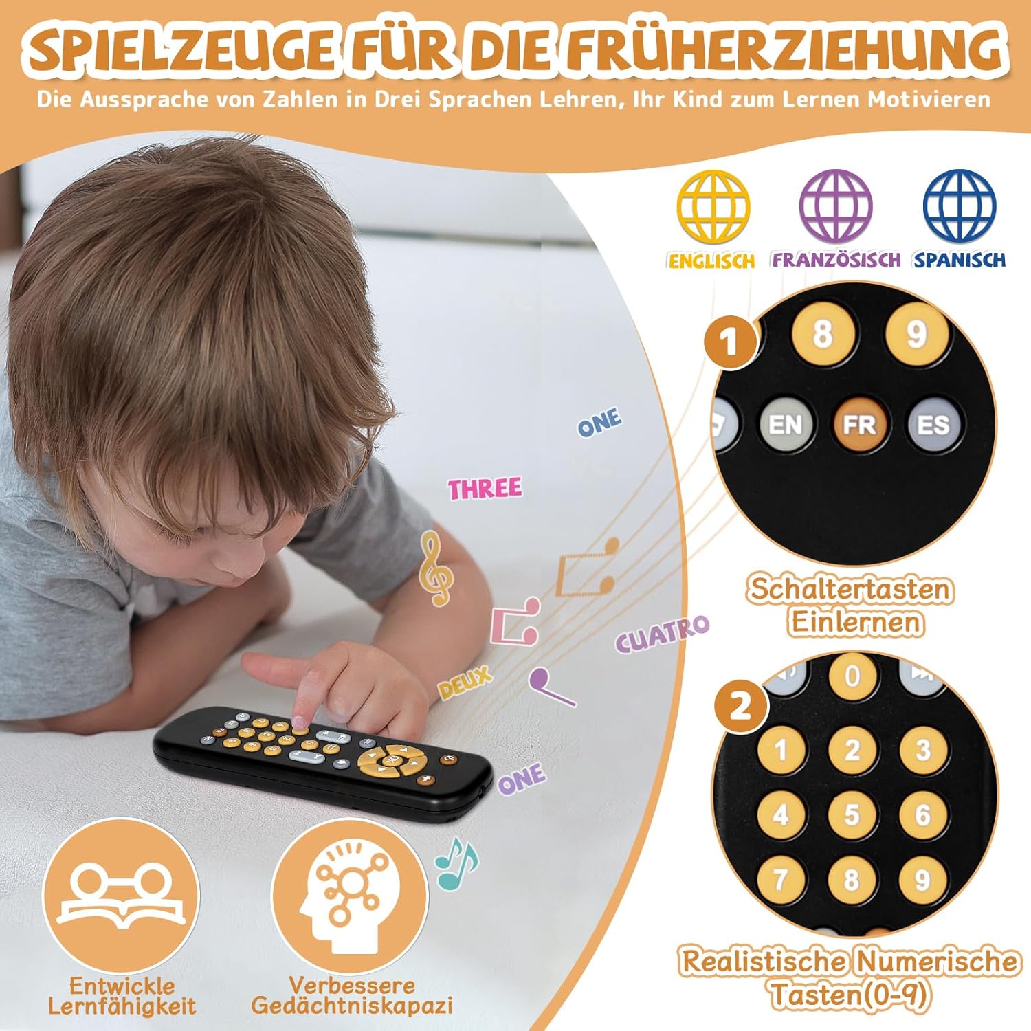 Detalle 2 de Orzbow Baby Musik Spielzeug 6 Monate
