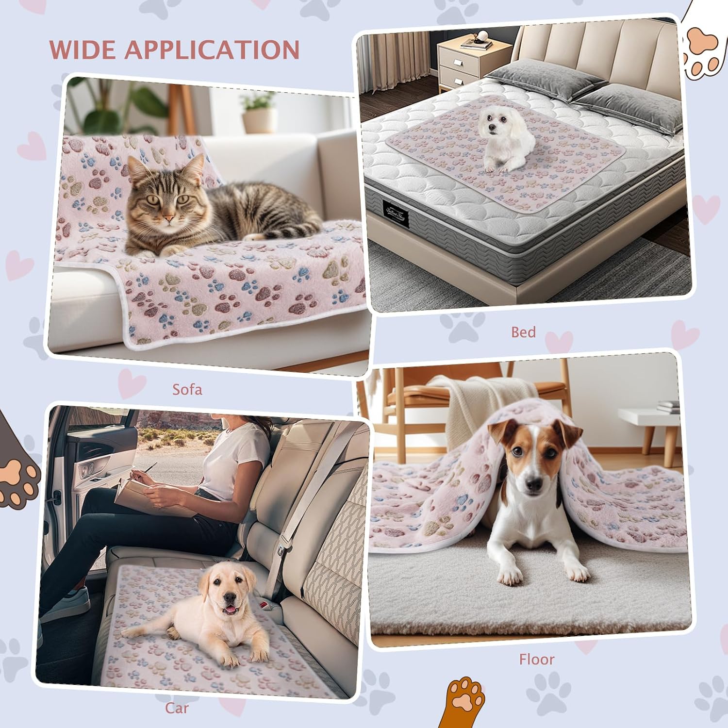 Detalle 2 de BVAGSS 6 Pack Small Dog Blanket