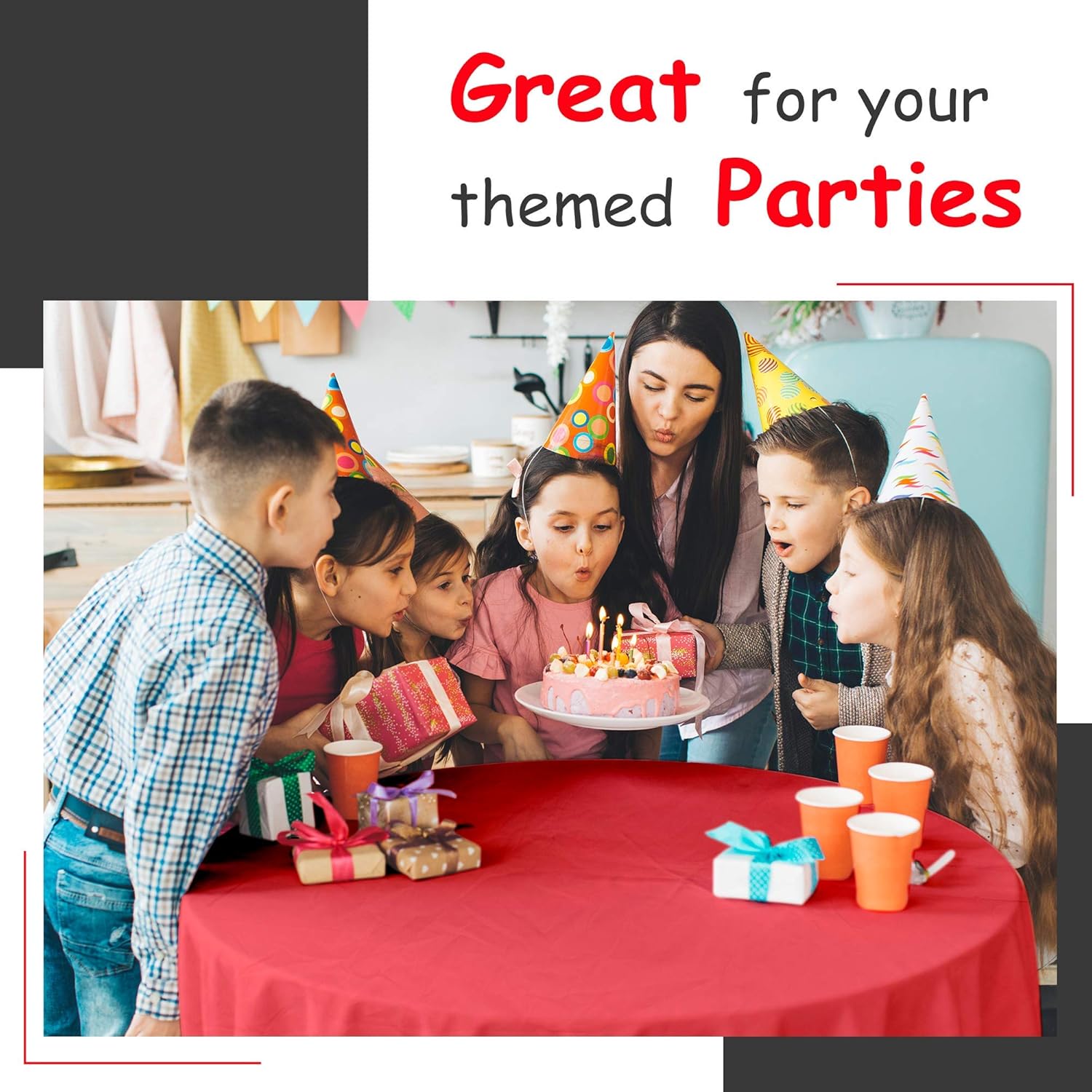 Detalle de Red Disposable Rectangular Tablecloth 108×54 in 🧻