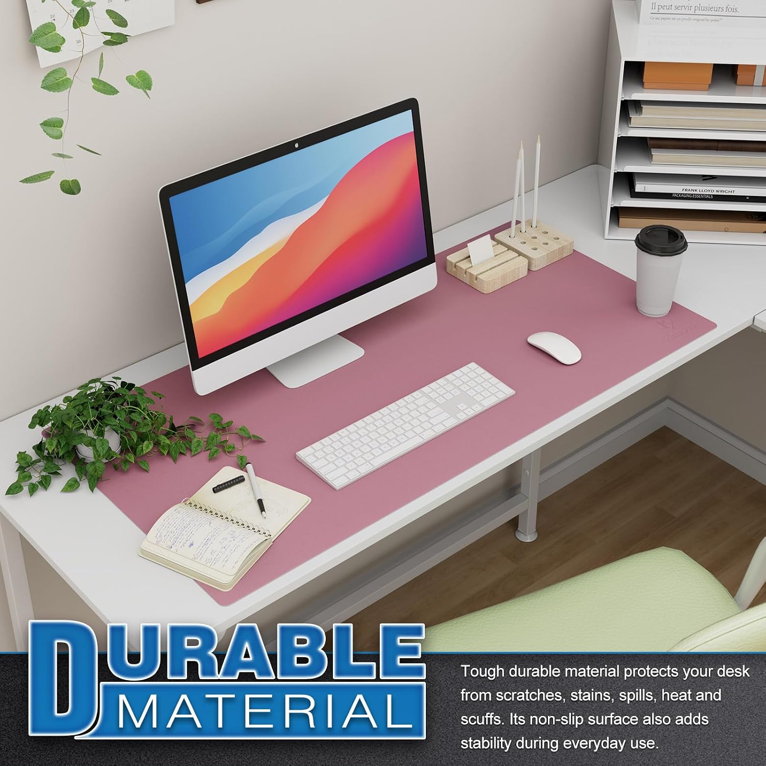 Thumbnail 4 de K KNODEL Großer Schreibtischunterlage 43 × 90 cm – Purpur/Rosa
