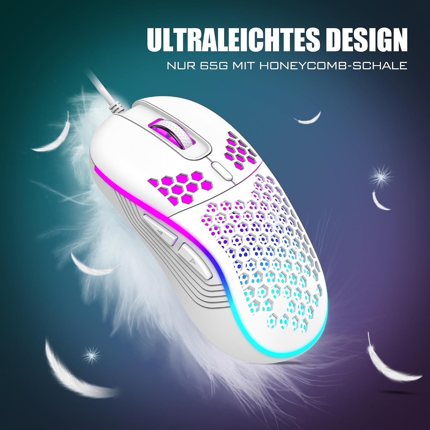 Detalle 2 de RedThunder 60% RGB Set 62 Tasten