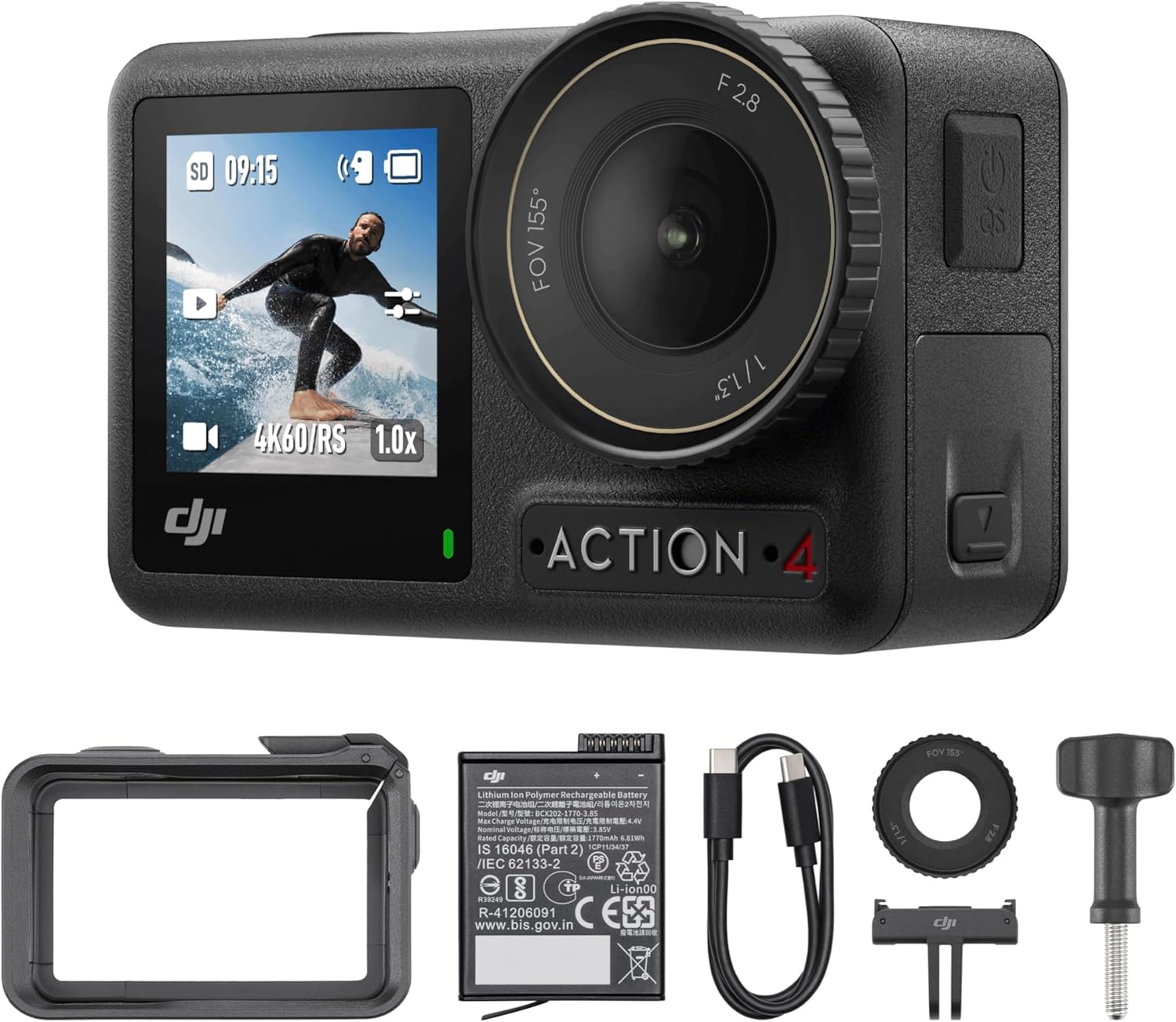 Detalle de DJI Osmo Action 4 Essential Combo 4K/120fps 🪪