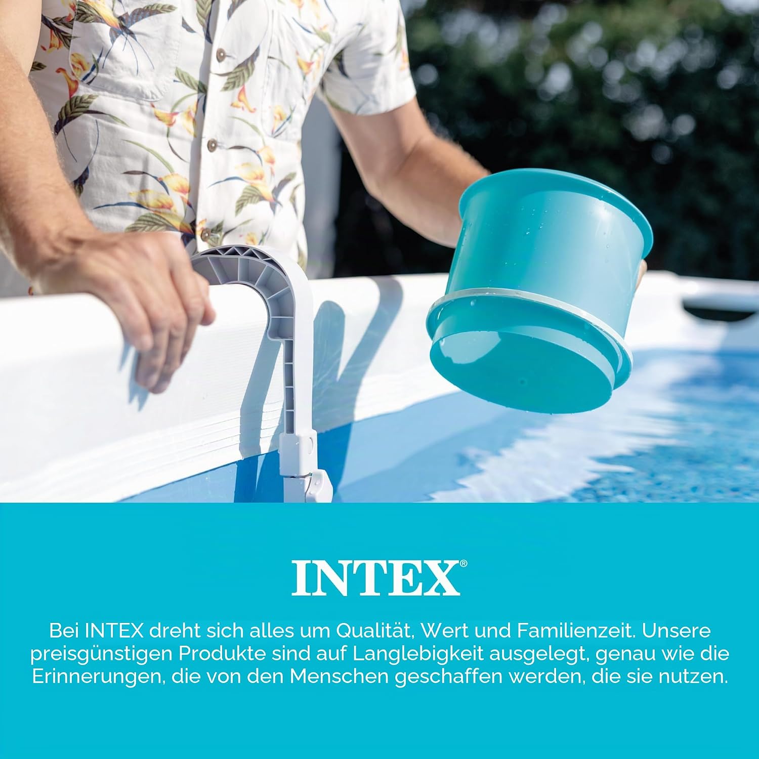 Detalle de Intex Deluxe Oberflächenskimmer 28000E – Wandmontage, Grau, 20.96 x 24.13 x 33.02 cm